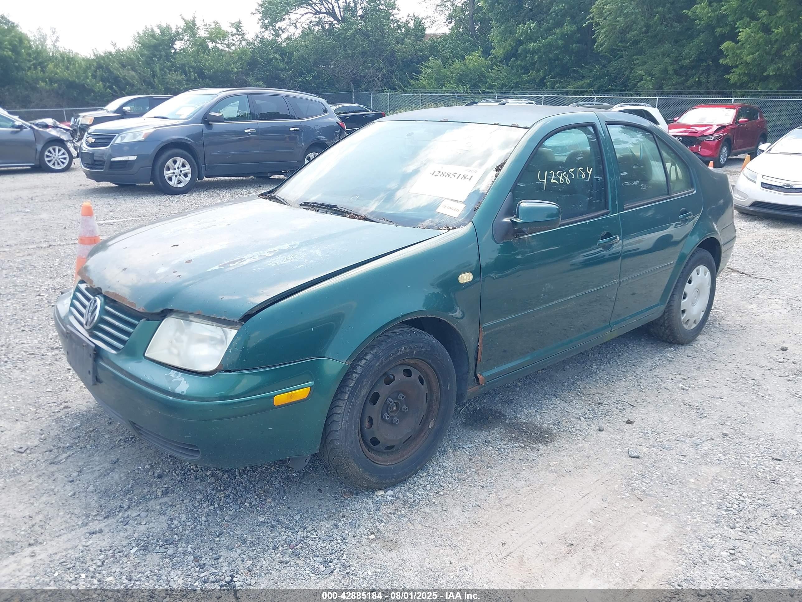 1999 Volkswagen Jetta Gl Tdi Зеленый vin: 3VWRF29M6XM062675