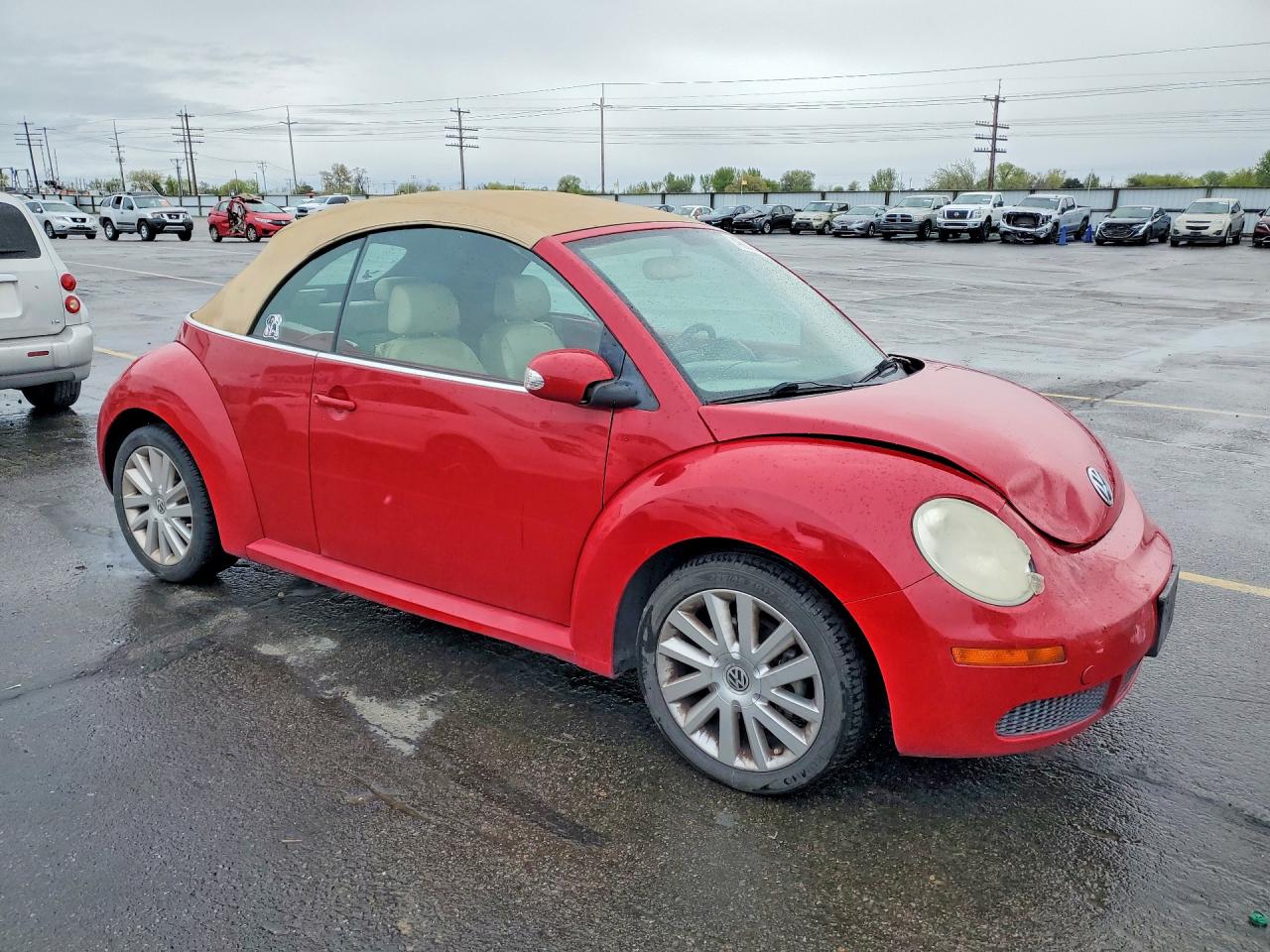 2008 Volkswagen New Beetle Red vin: 3VWRF31Y08M400058
