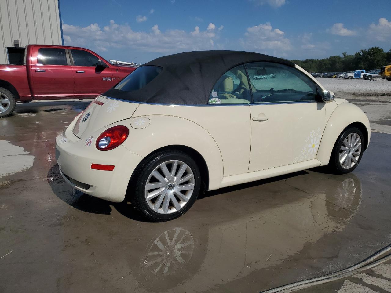 2008 Volkswagen New Beetle Convertible Se Cream vin: 3VWRF31Y08M409844