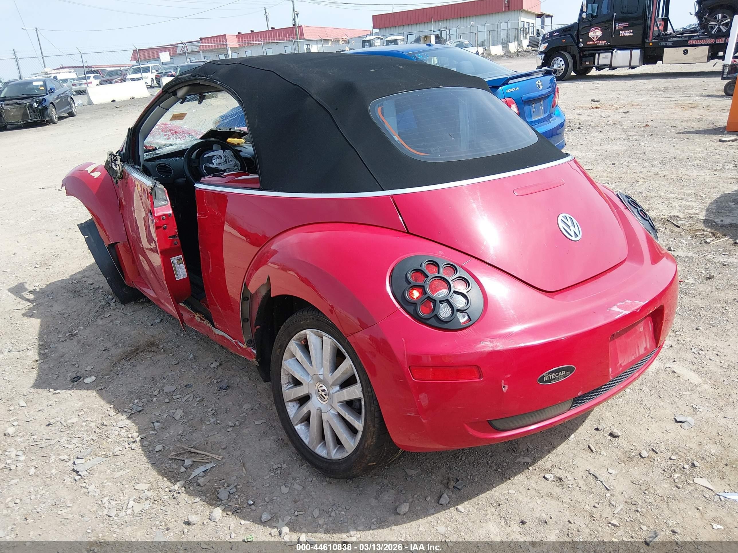 2008 Volkswagen New Beetle Se Red vin: 3VWRF31Y08M412291
