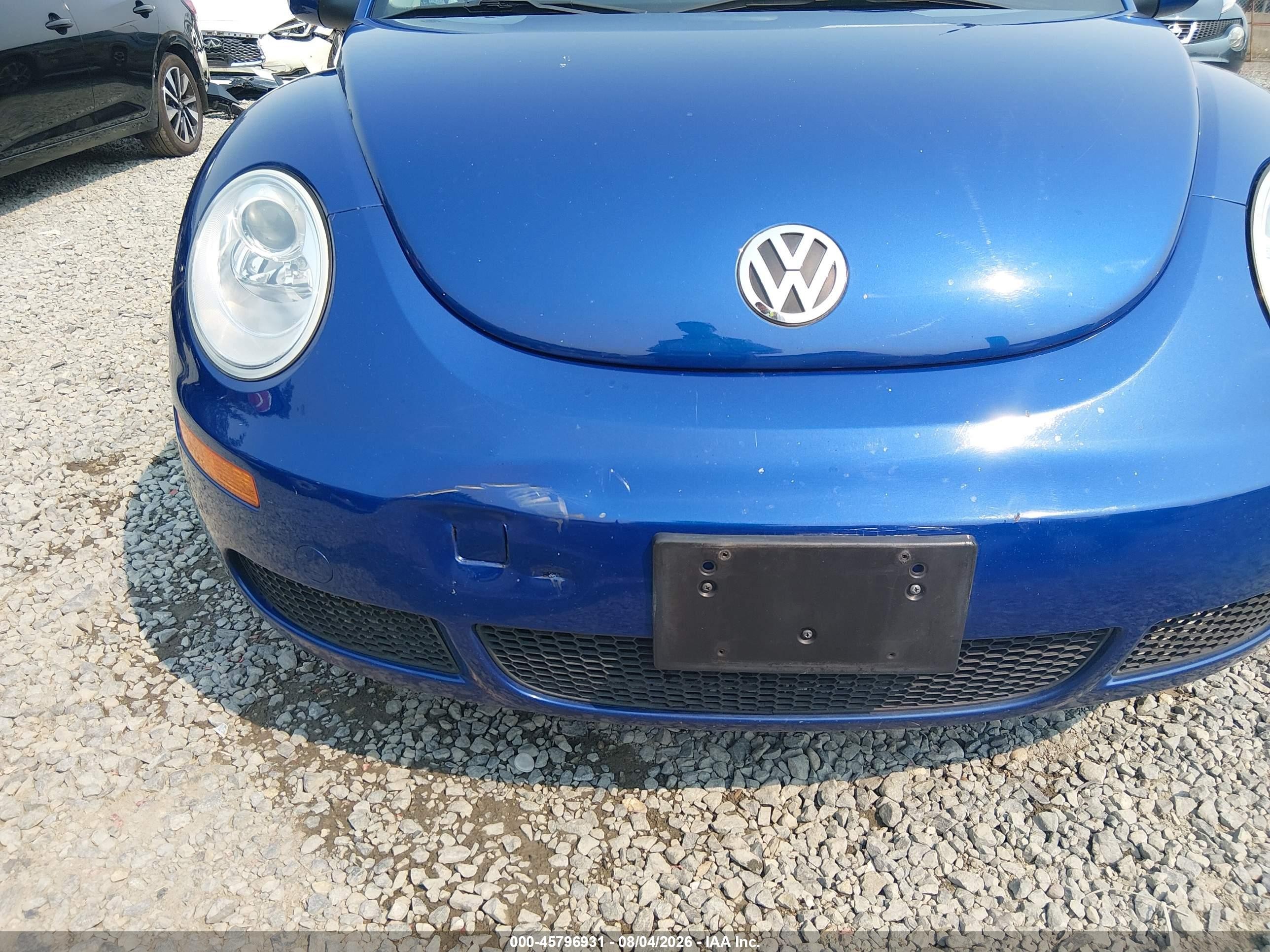 2008 Volkswagen New Beetle Se Blue vin: 3VWRF31Y18M409786