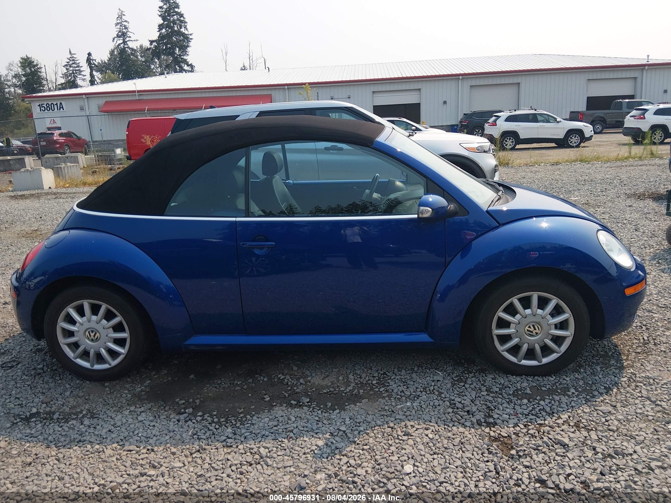 2008 Volkswagen New Beetle Se Blue vin: 3VWRF31Y18M409786