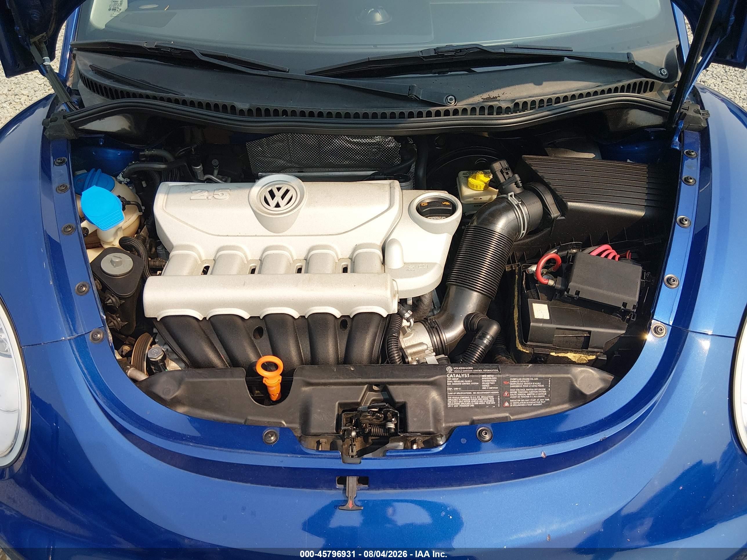2008 Volkswagen New Beetle Se Blue vin: 3VWRF31Y18M409786