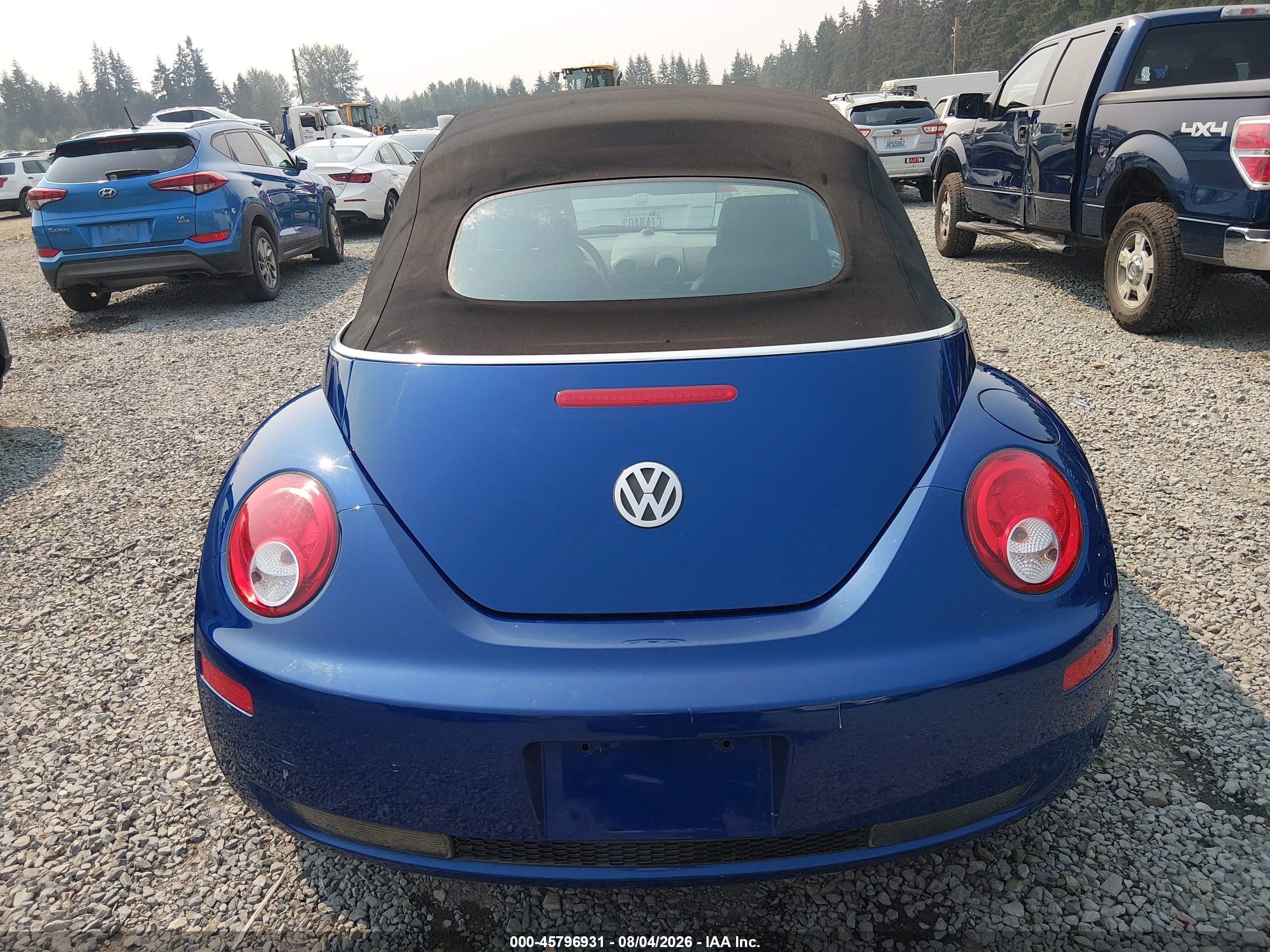 2008 Volkswagen New Beetle Se Blue vin: 3VWRF31Y18M409786