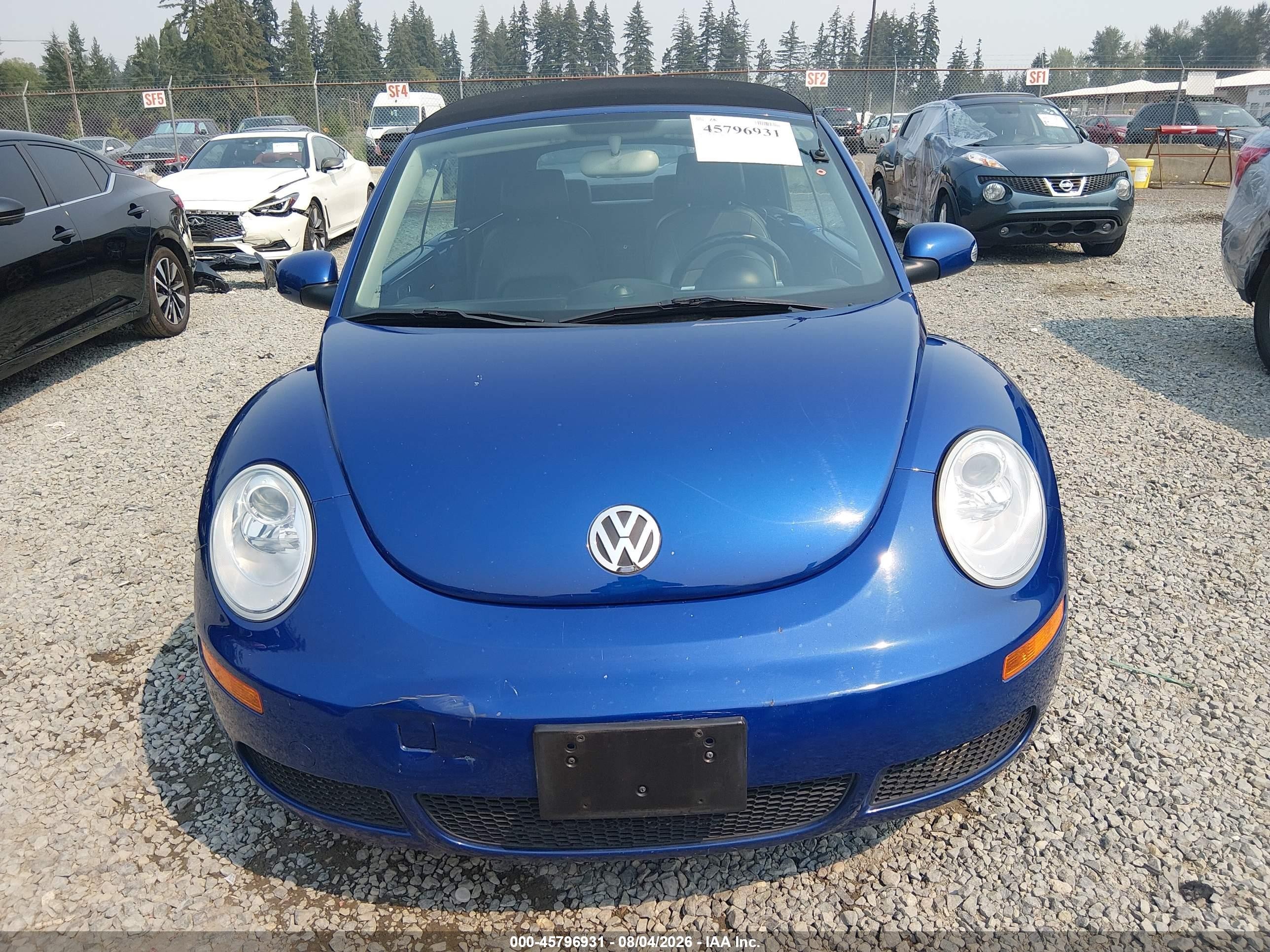 2008 Volkswagen New Beetle Se Blue vin: 3VWRF31Y18M409786