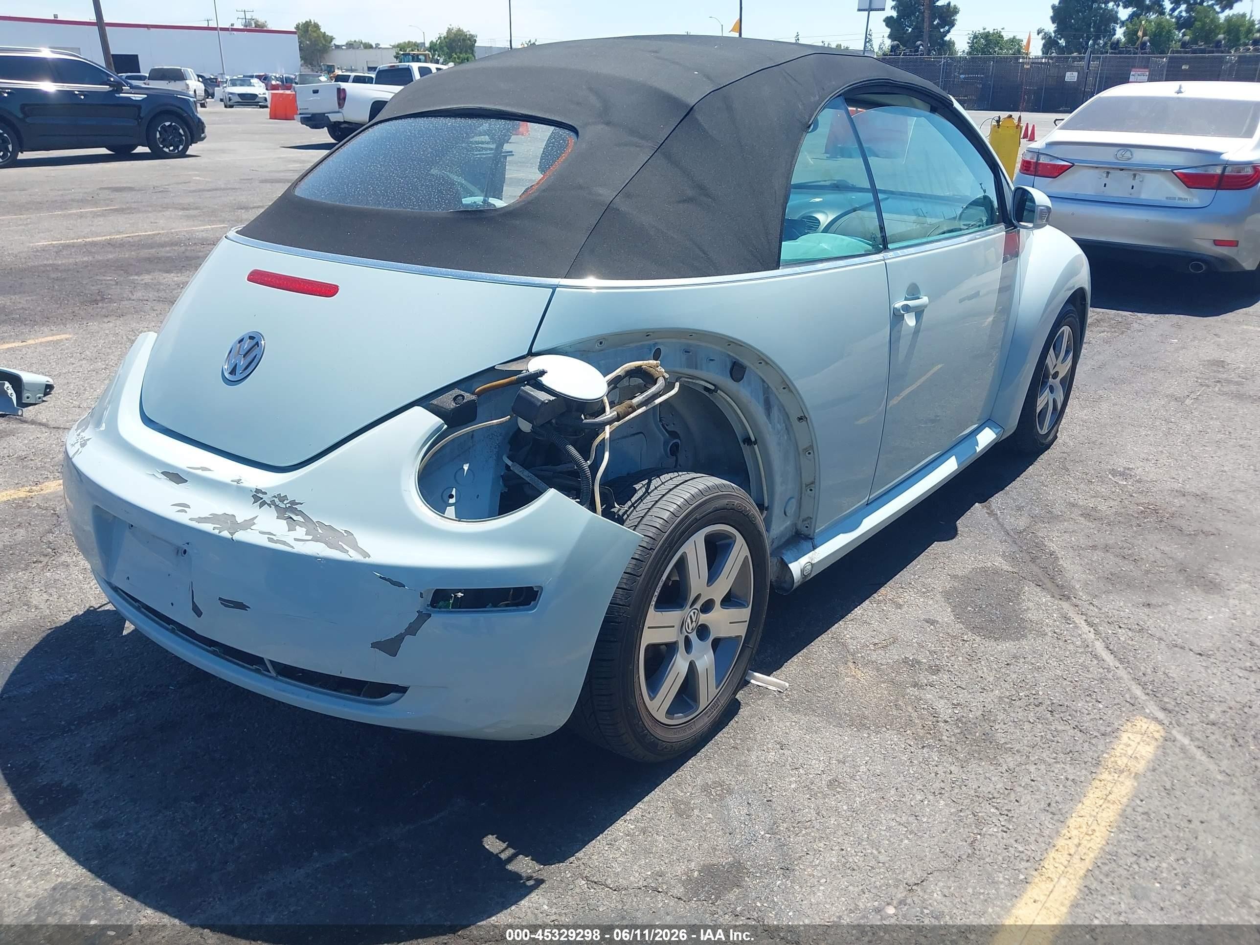 2006 Volkswagen New Beetle 2.5 Turquoise vin: 3VWRF31Y26M306986