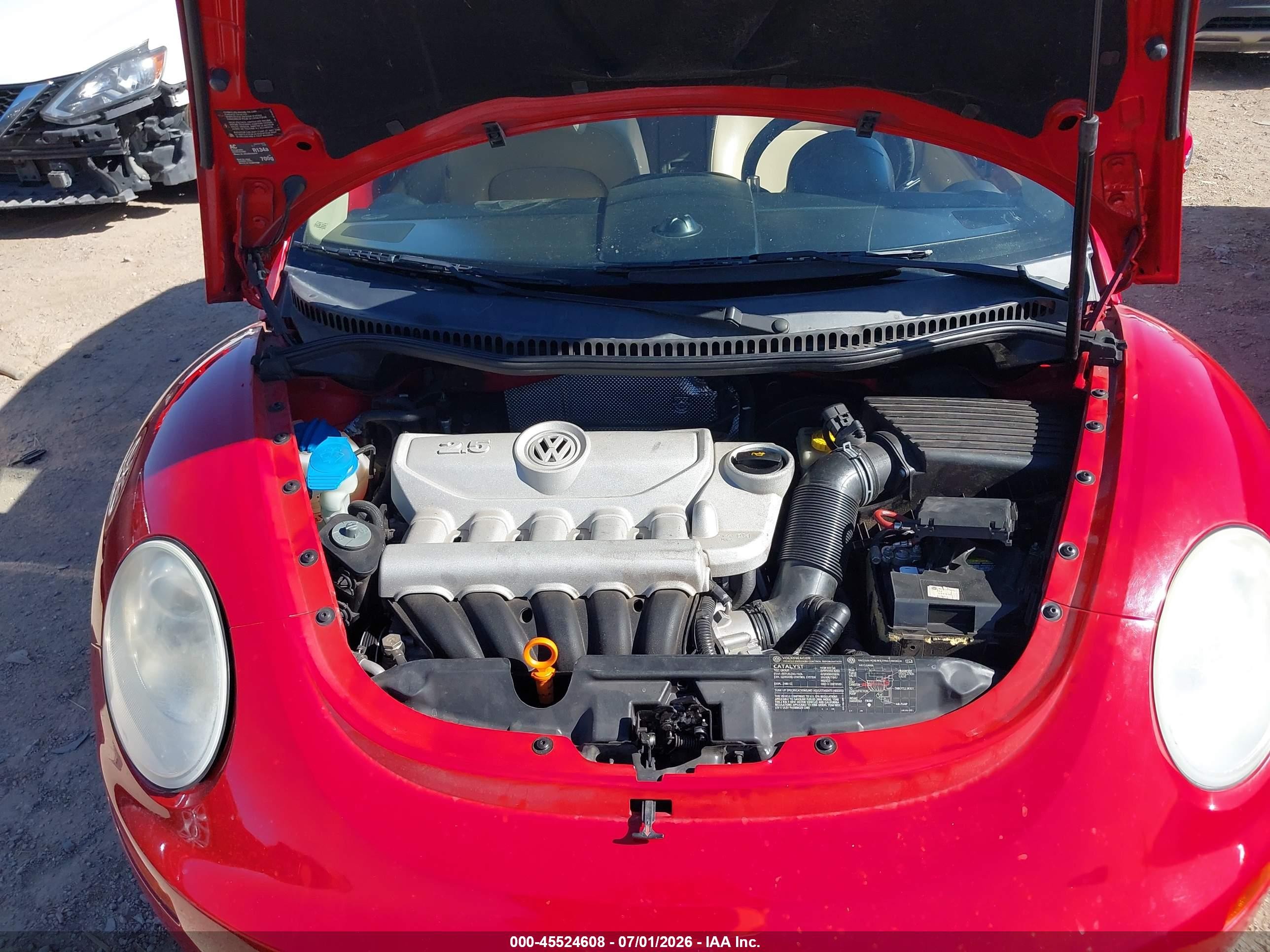2006 Volkswagen New Beetle 2.5 Red vin: 3VWRF31Y26M327501