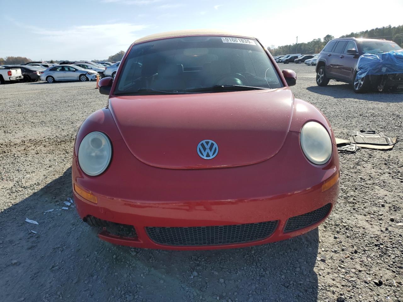 2008 Volkswagen New Beetle Convertible Se Red vin: 3VWRF31Y28M401986