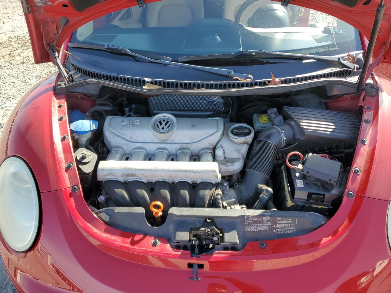 2008 Volkswagen New Beetle Convertible Se Red vin: 3VWRF31Y28M401986