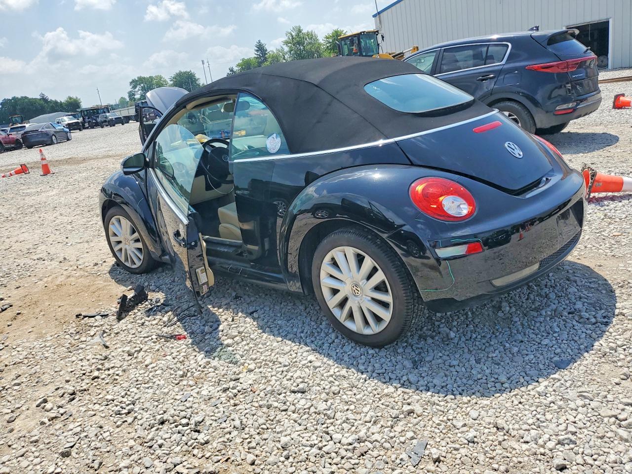 2008 Volkswagen New Beetle Convertible Se Black vin: 3VWRF31Y28M419954