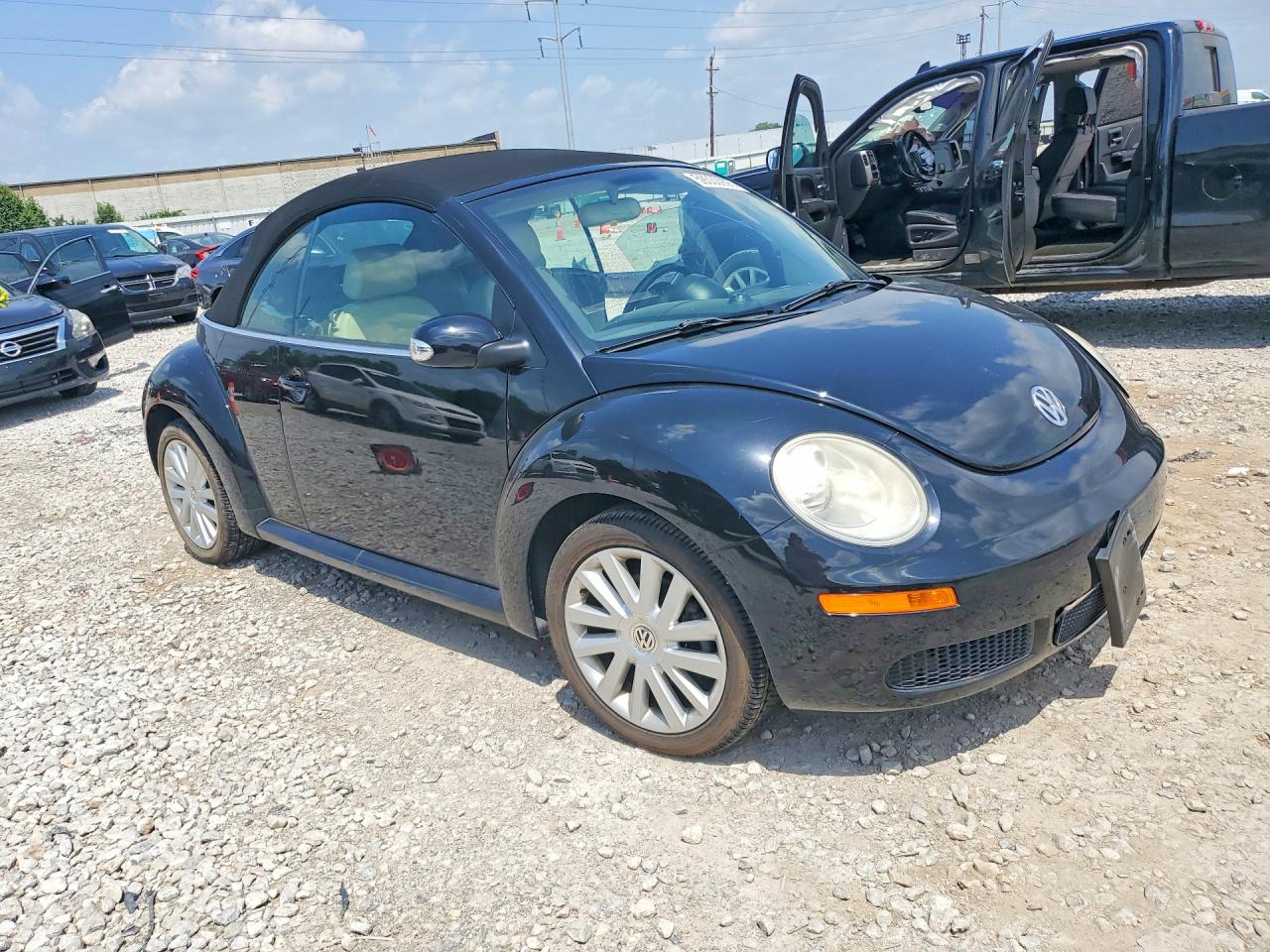 2008 Volkswagen New Beetle Convertible Se Black vin: 3VWRF31Y28M419954