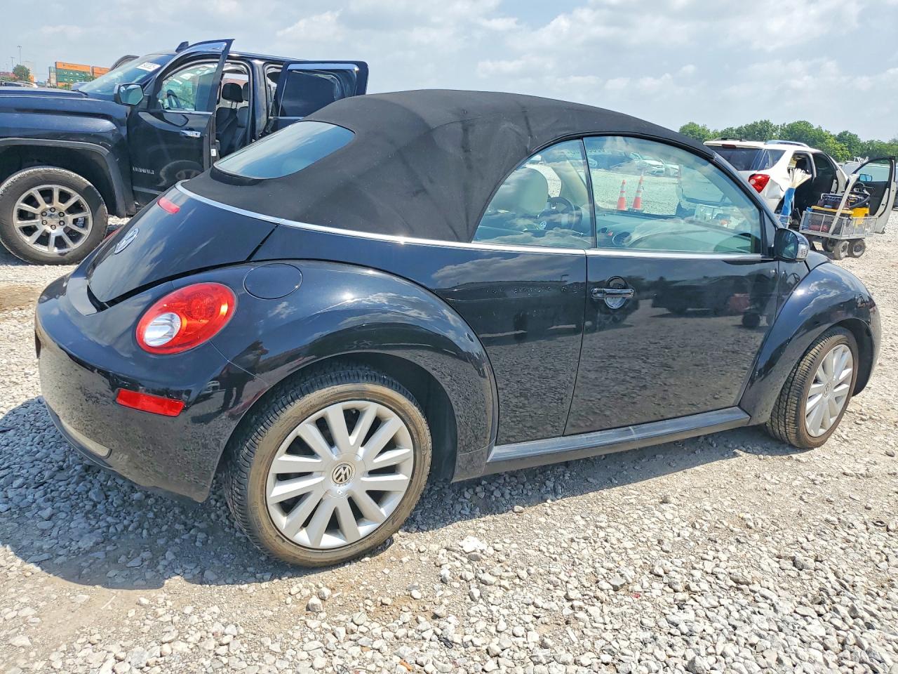 2008 Volkswagen New Beetle Convertible Se Black vin: 3VWRF31Y28M419954