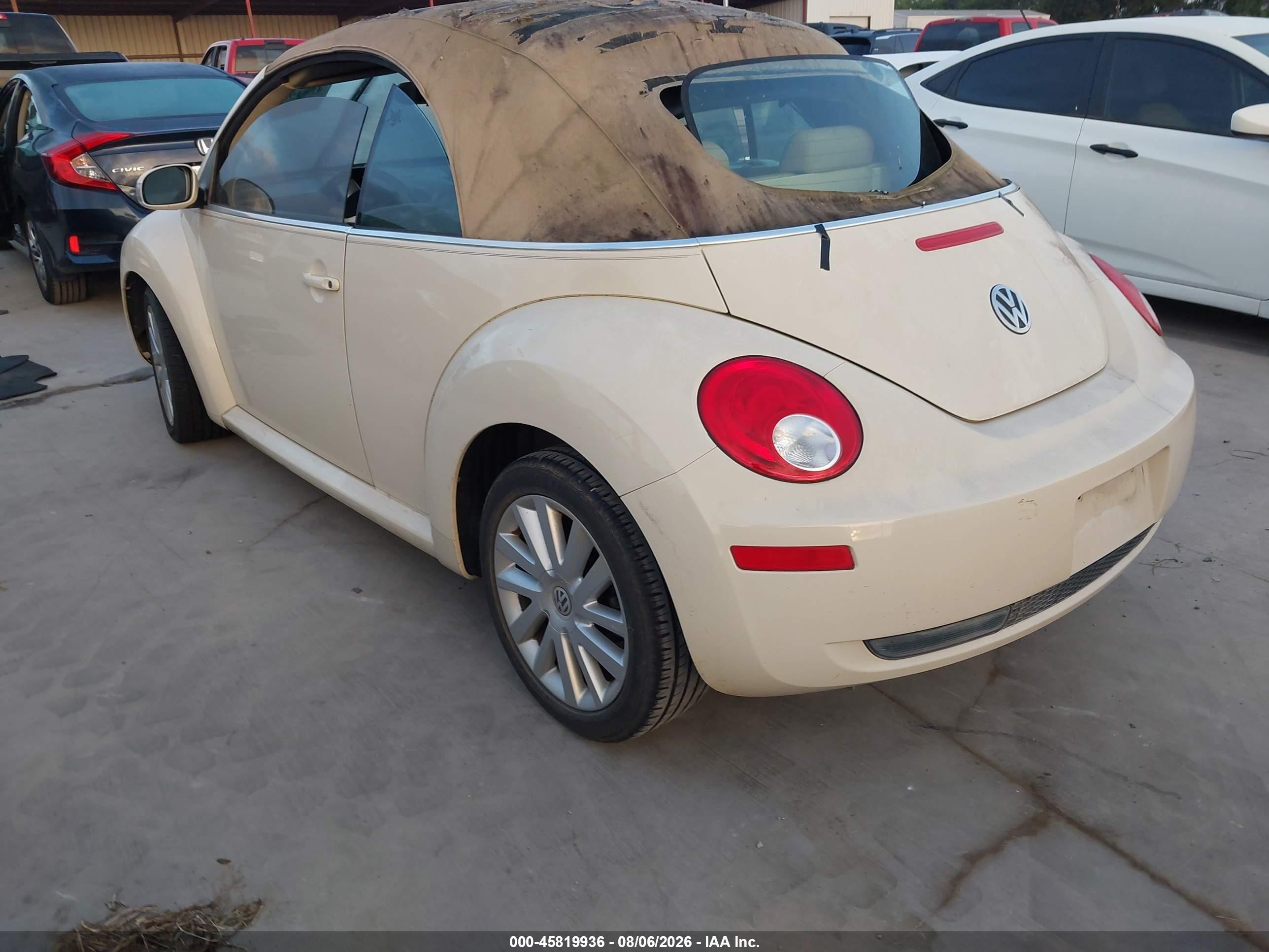 2009 Volkswagen New Beetle 2.5l Cream vin: 3VWRF31Y39M404946