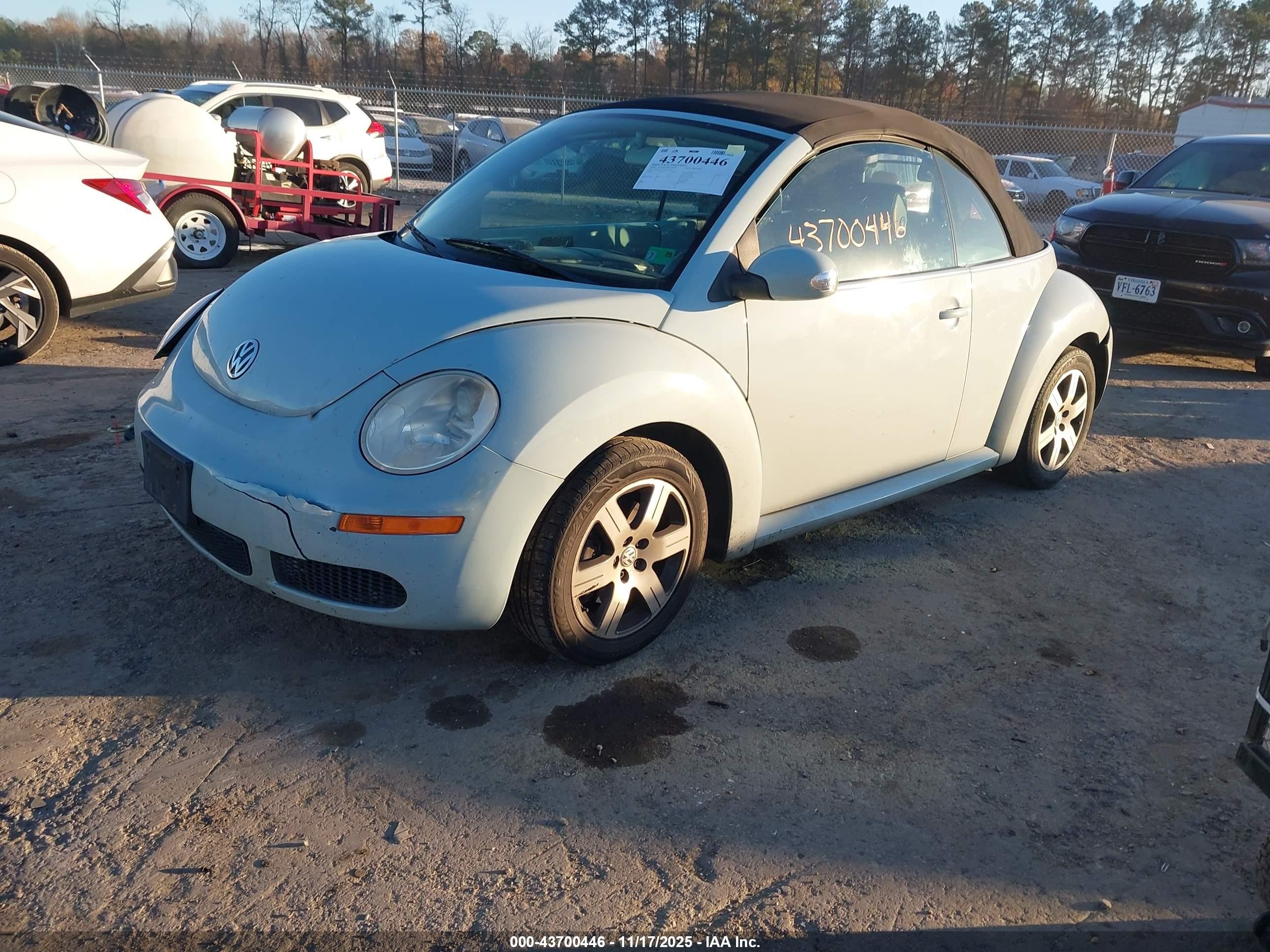 2006 Volkswagen New Beetle 2.5 Light Blue vin: 3VWRF31Y46M307699