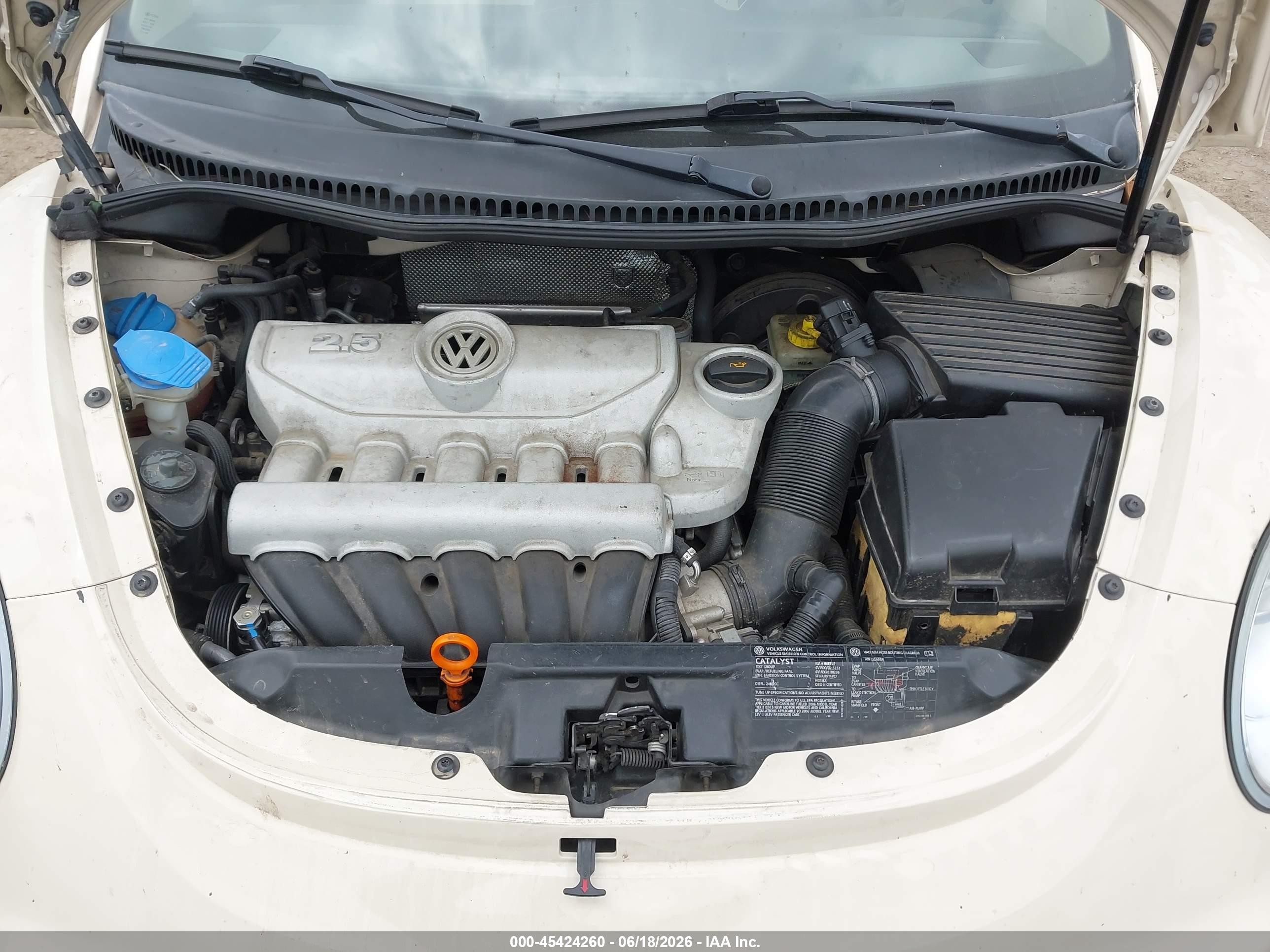 2006 Volkswagen New Beetle 2.5 Cream vin: 3VWRF31Y56M302589