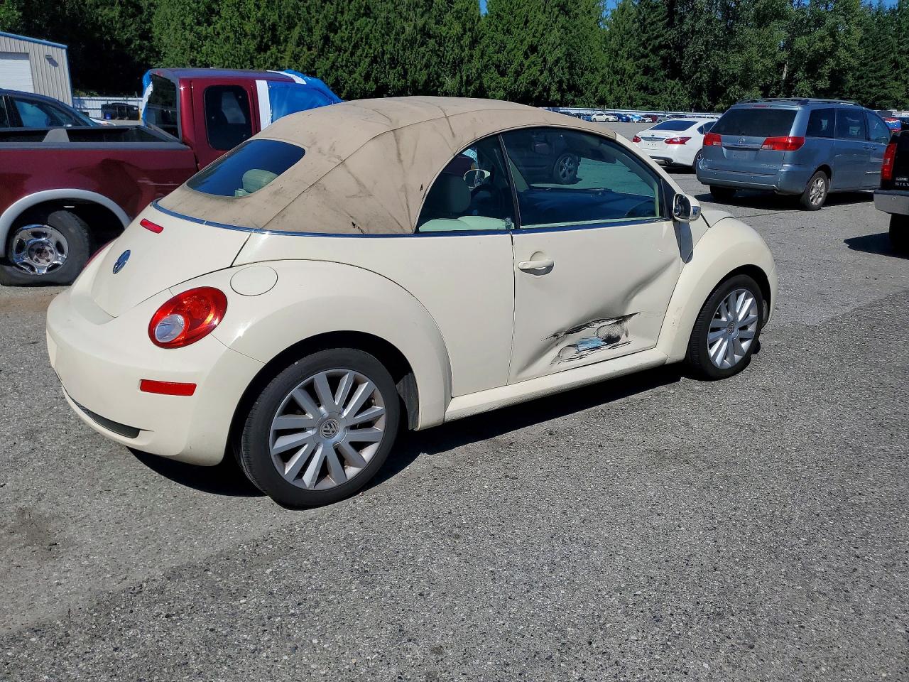 2008 Volkswagen New Beetle Convertible Se Cream vin: 3VWRF31Y68M402252