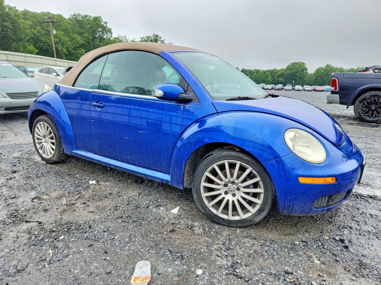 2007 Volkswagen New Beetle Convertible Option Package 1 Blue vin: 3VWRF31Y77M401738