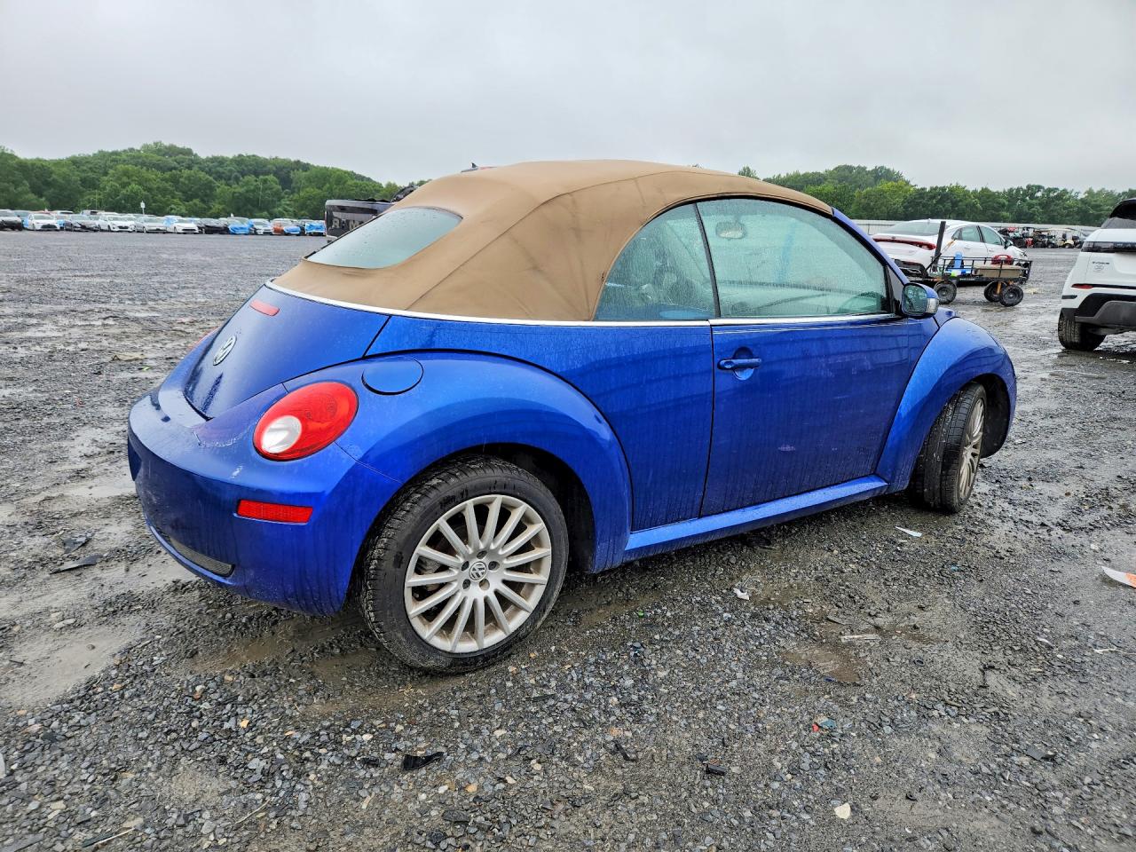 2007 Volkswagen New Beetle Convertible Option Package 1 Blue vin: 3VWRF31Y77M401738