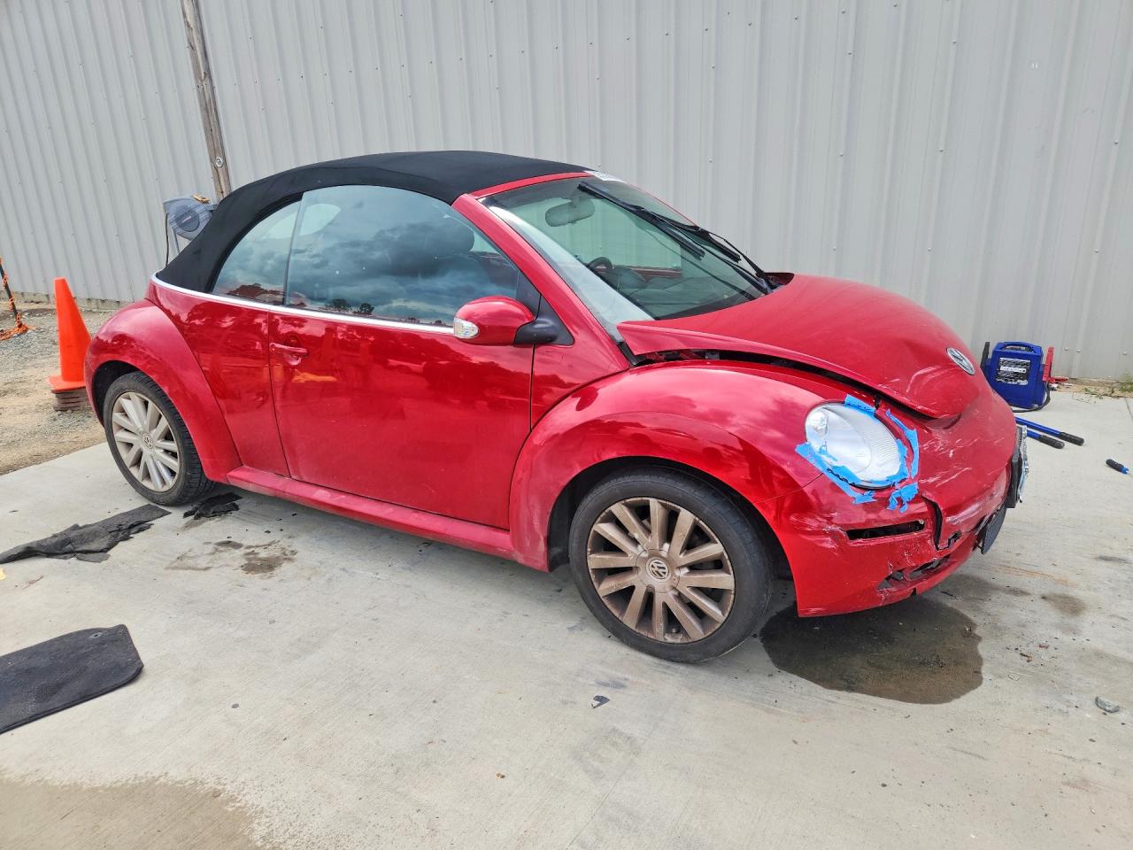 2008 Volkswagen New Beetle Convertible Se Red vin: 3VWRF31Y78M408366