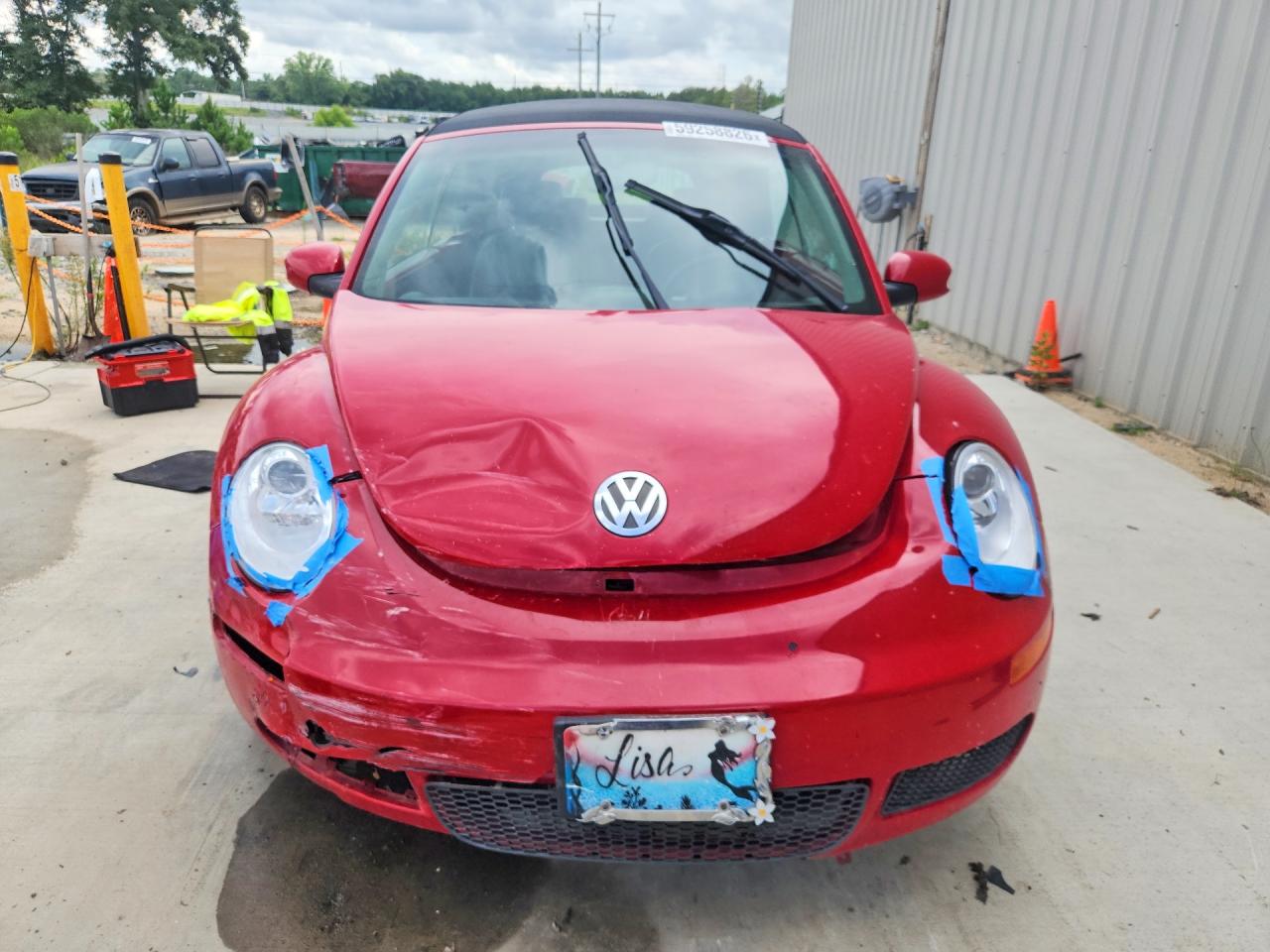 2008 Volkswagen New Beetle Convertible Se Red vin: 3VWRF31Y78M408366