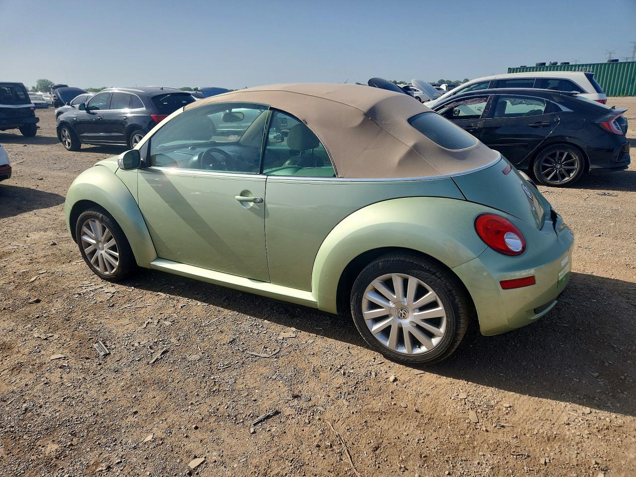 2008 Volkswagen New Beetle Convertible Se Green vin: 3VWRF31Y78M411557