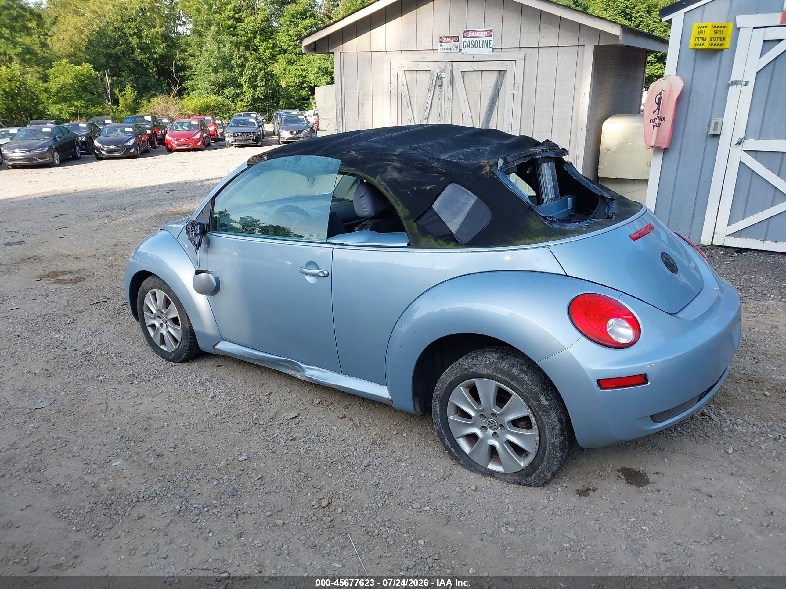 2009 Volkswagen New Beetle 2.5l Light Blue vin: 3VWRF31Y89M402187