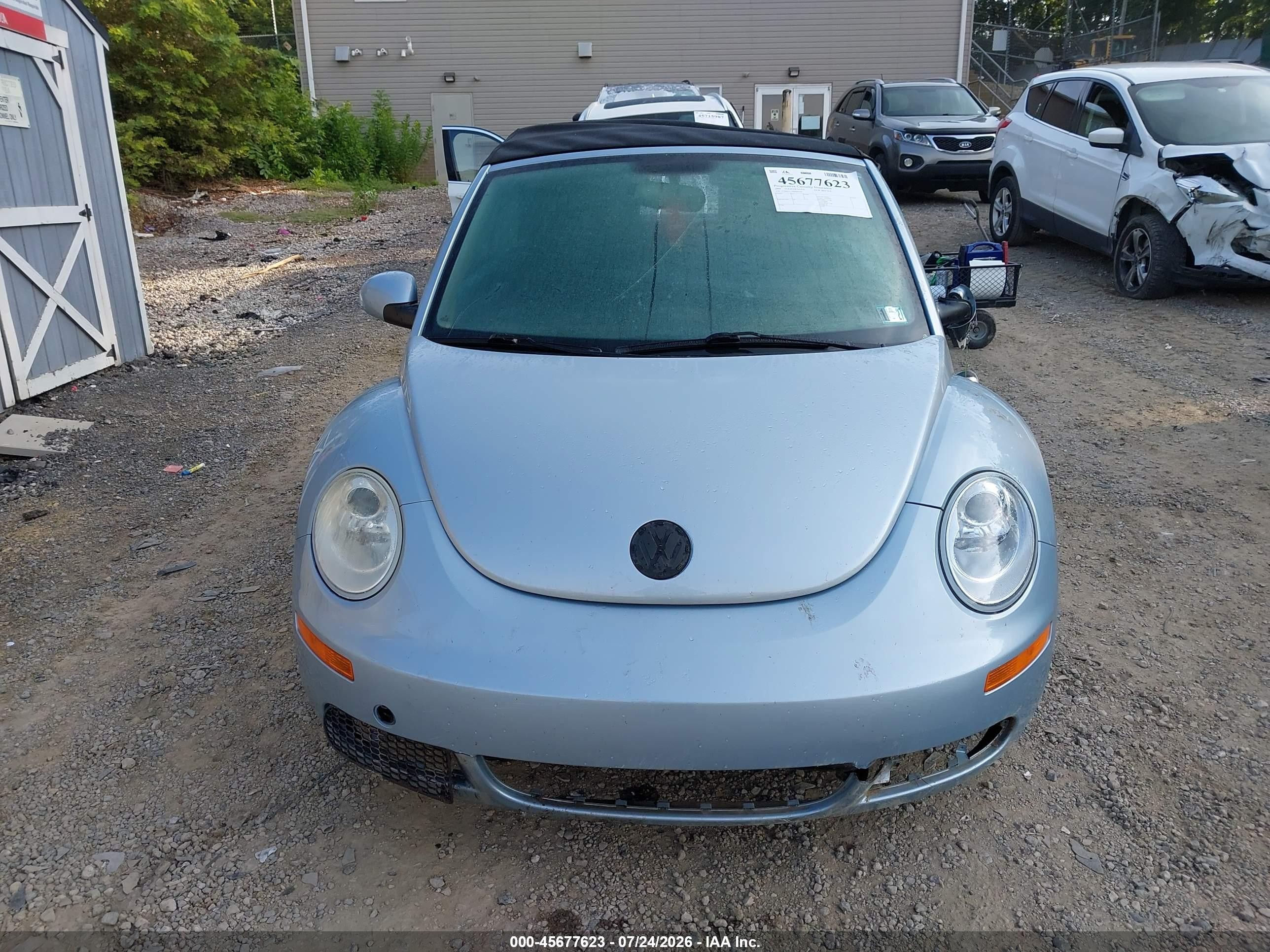 2009 Volkswagen New Beetle 2.5l Light Blue vin: 3VWRF31Y89M402187