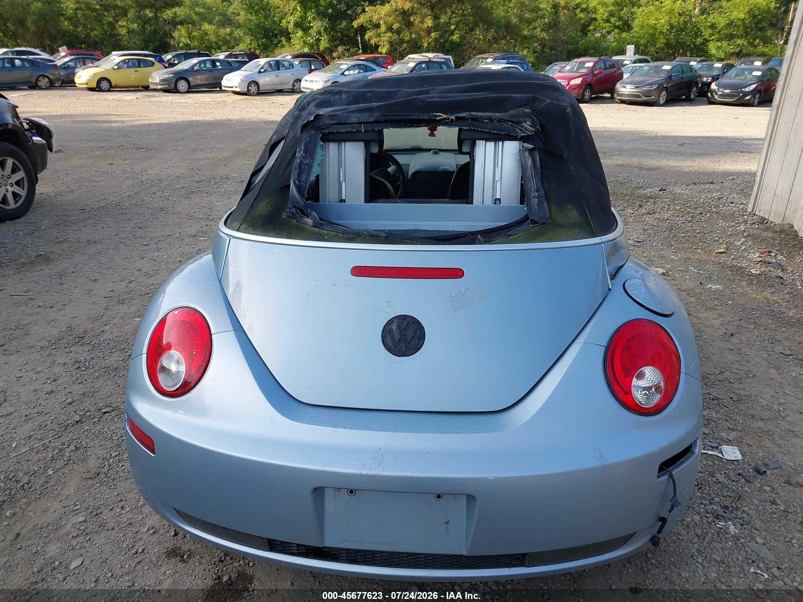 2009 Volkswagen New Beetle 2.5l Light Blue vin: 3VWRF31Y89M402187