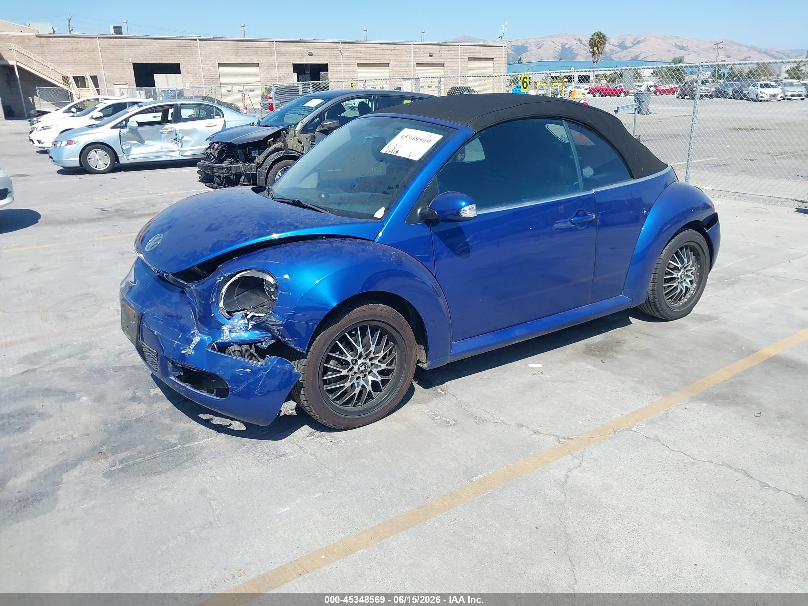 2008 Volkswagen New Beetle Se Blue vin: 3VWRF31Y98M406358