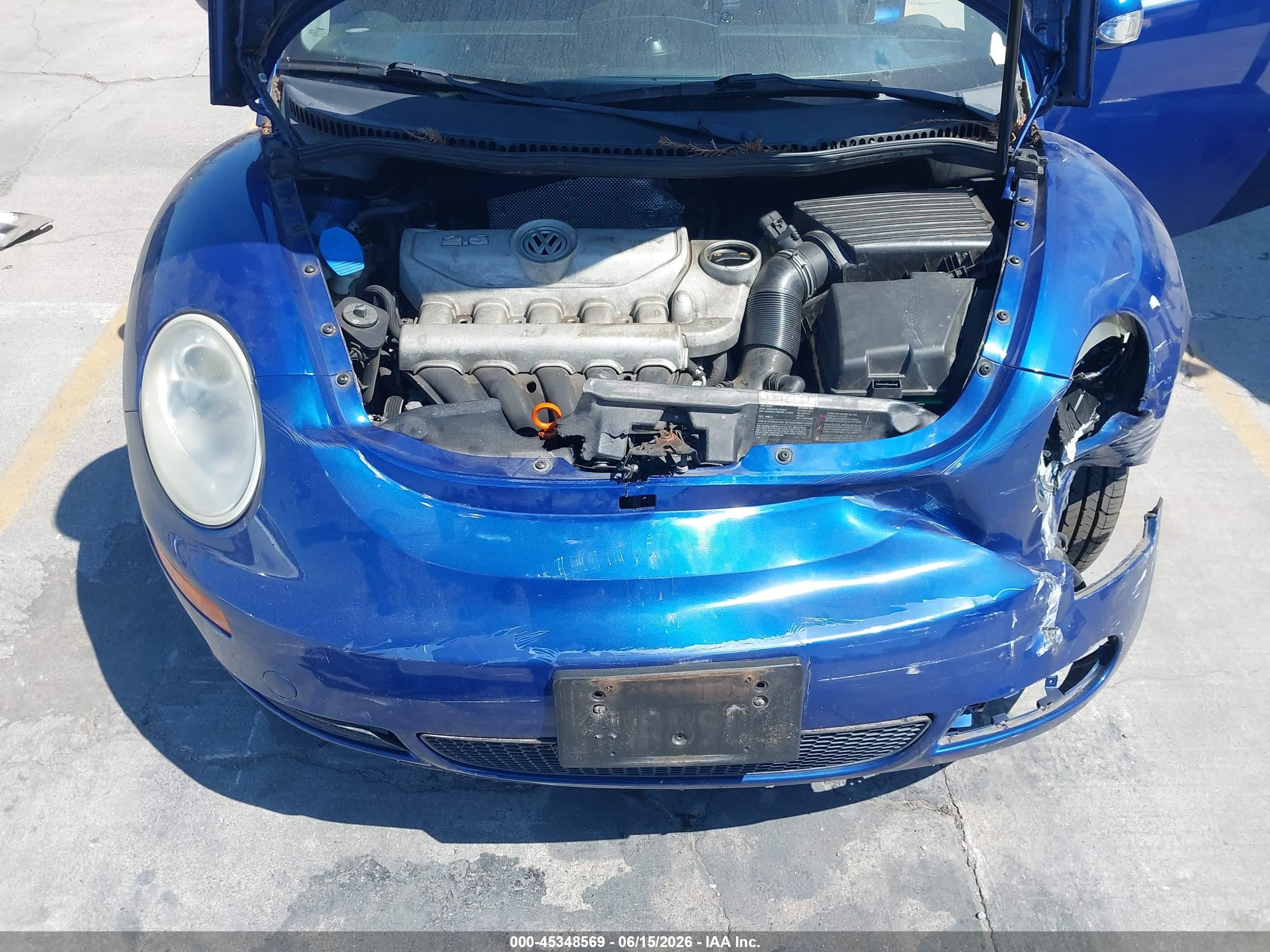 2008 Volkswagen New Beetle Se Blue vin: 3VWRF31Y98M406358