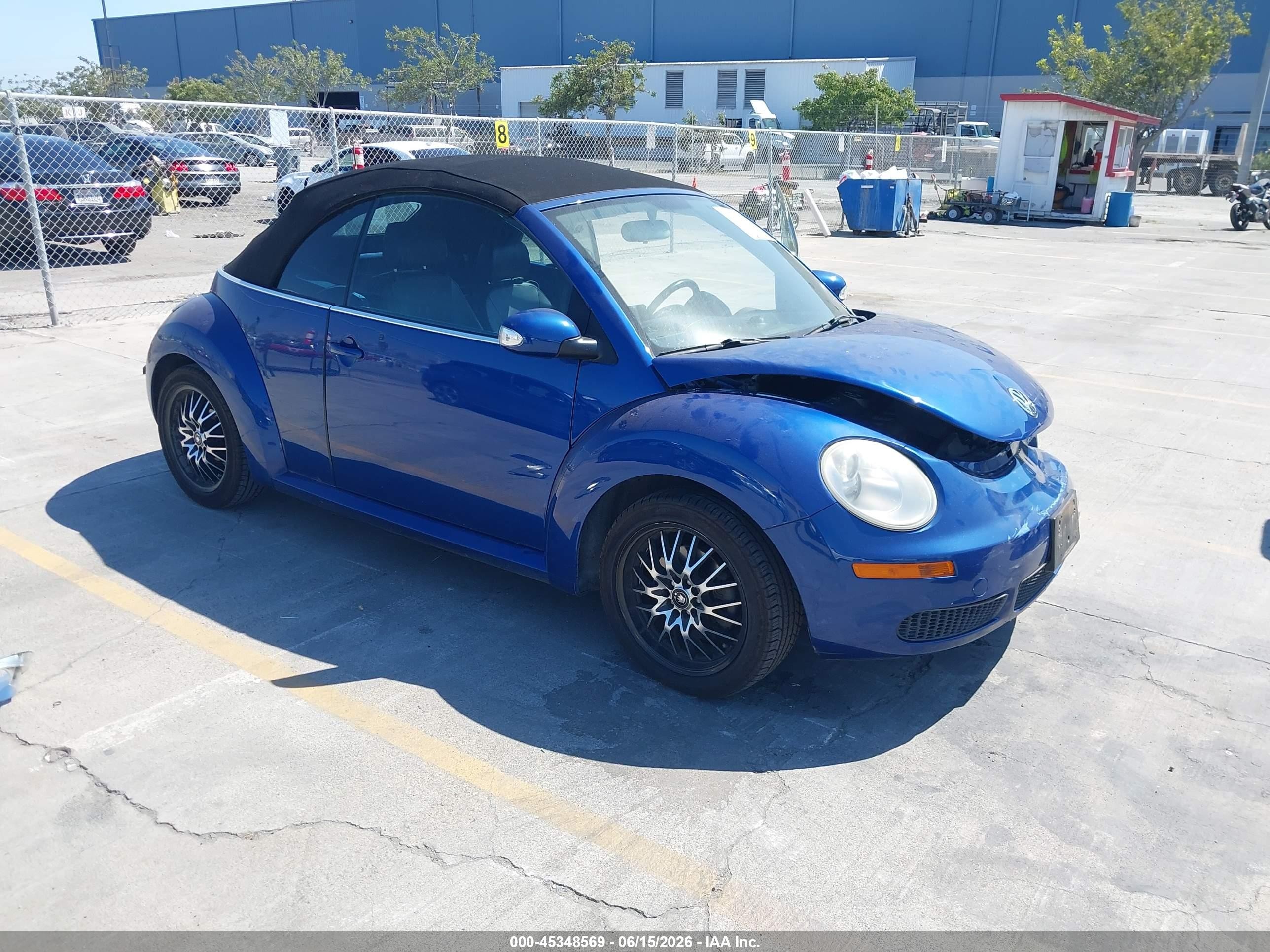 2008 Volkswagen New Beetle Se Blue vin: 3VWRF31Y98M406358