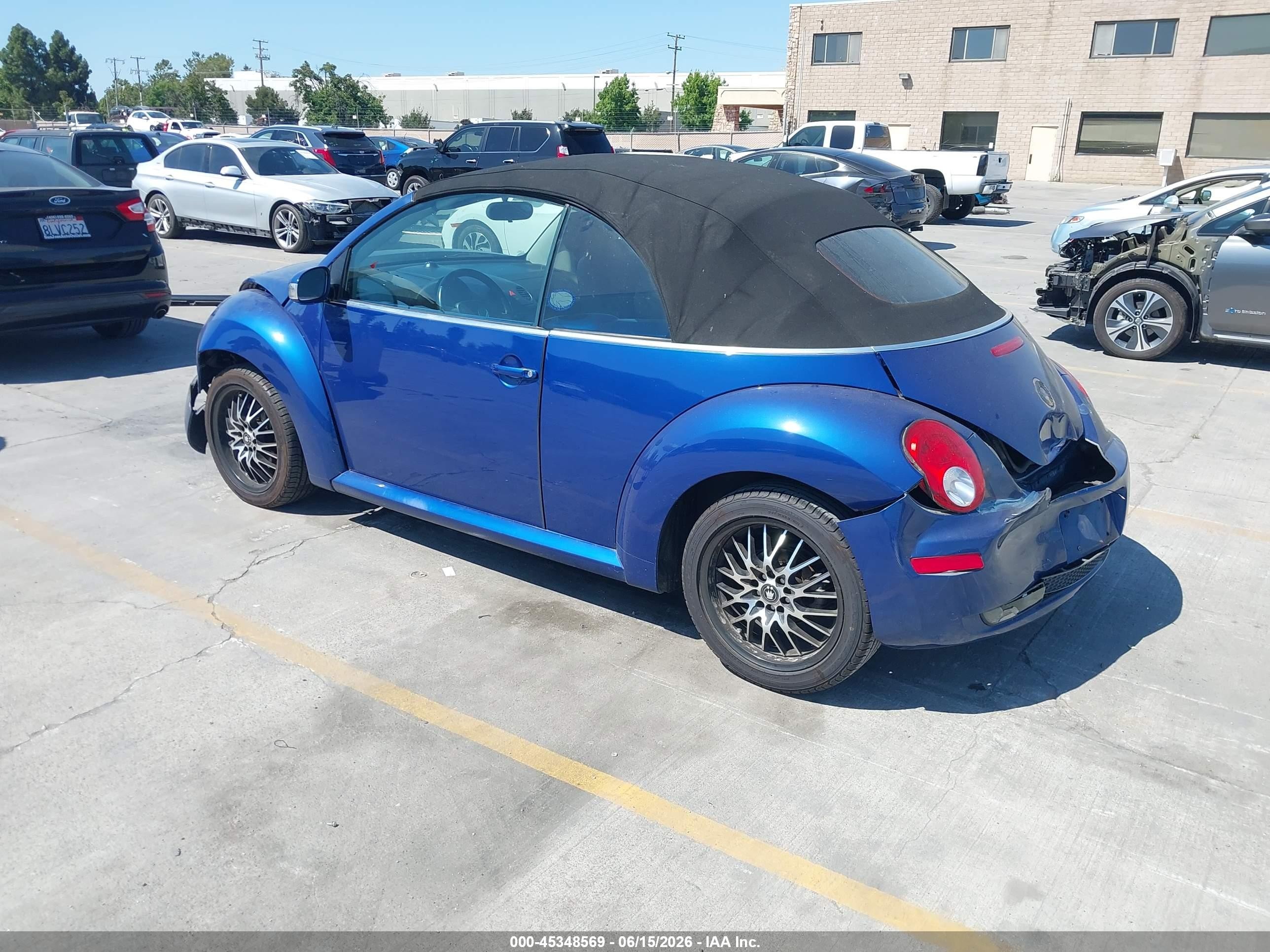 2008 Volkswagen New Beetle Se Blue vin: 3VWRF31Y98M406358