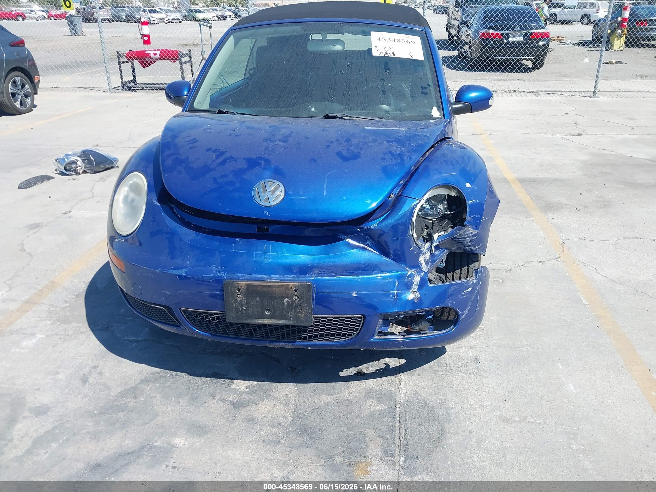 2008 Volkswagen New Beetle Se Blue vin: 3VWRF31Y98M406358