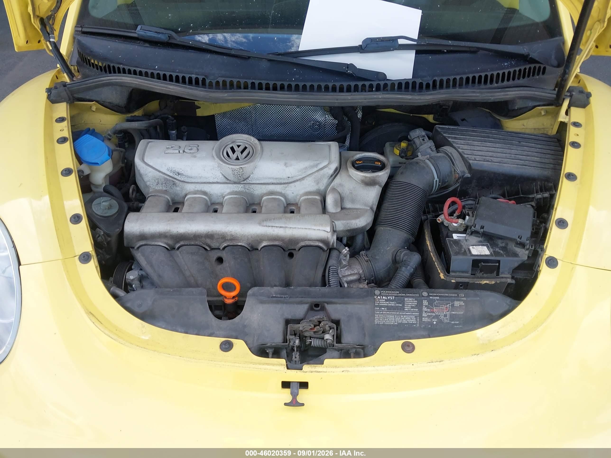 2007 Volkswagen New Beetle 2.5 Желтый vin: 3VWRF31YX7M412412