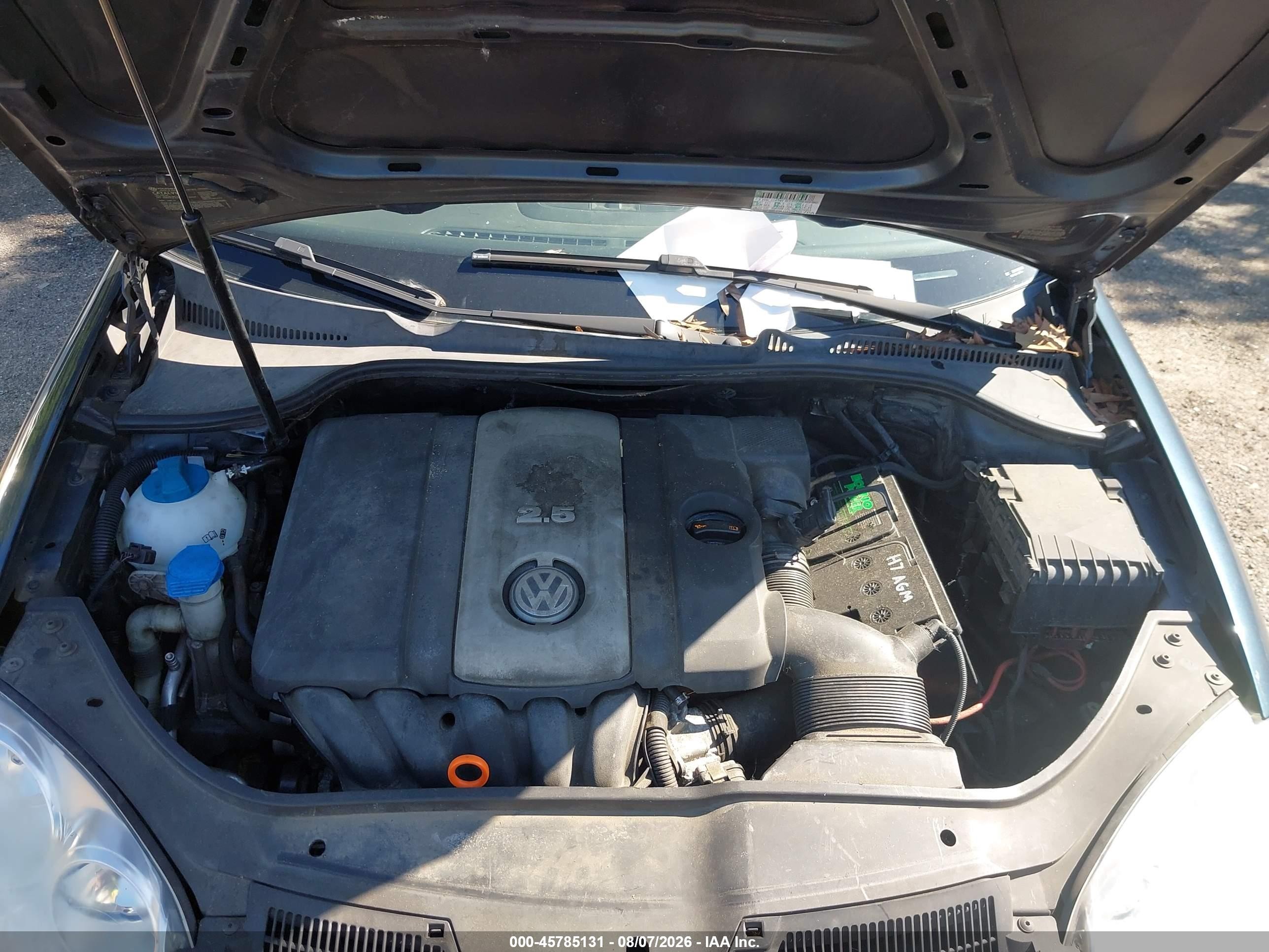 2007 Volkswagen Jetta 2.5 Blue vin: 3VWRF71K17M065314