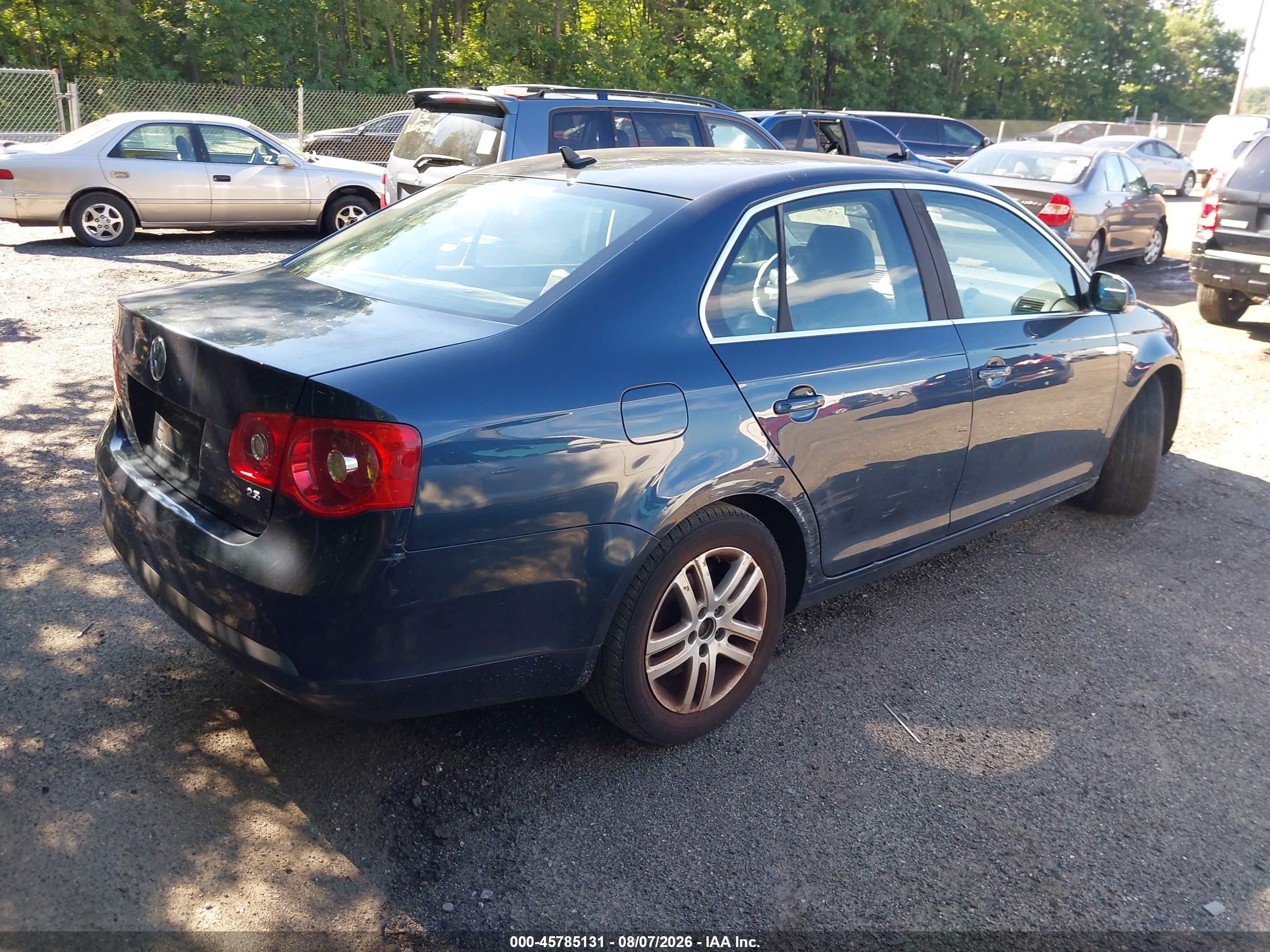 2007 Volkswagen Jetta 2.5 Blue vin: 3VWRF71K17M065314