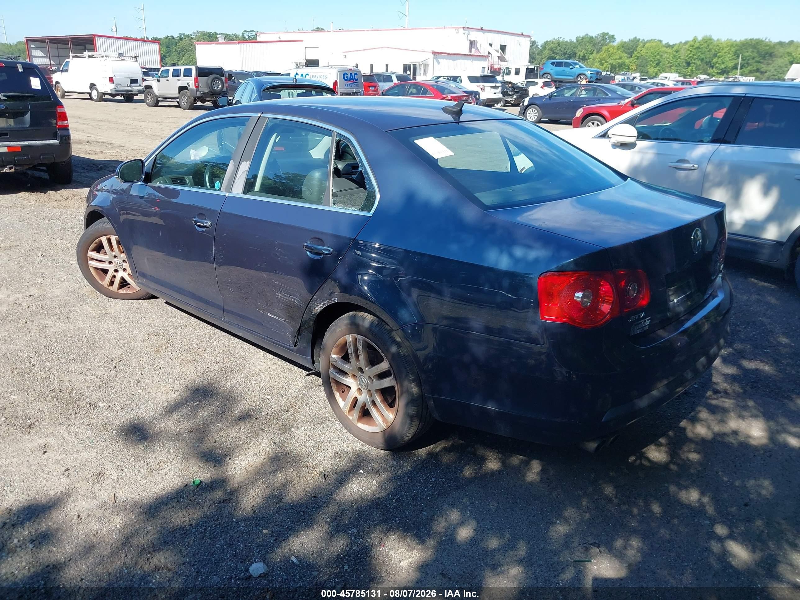 2007 Volkswagen Jetta 2.5 Blue vin: 3VWRF71K17M065314