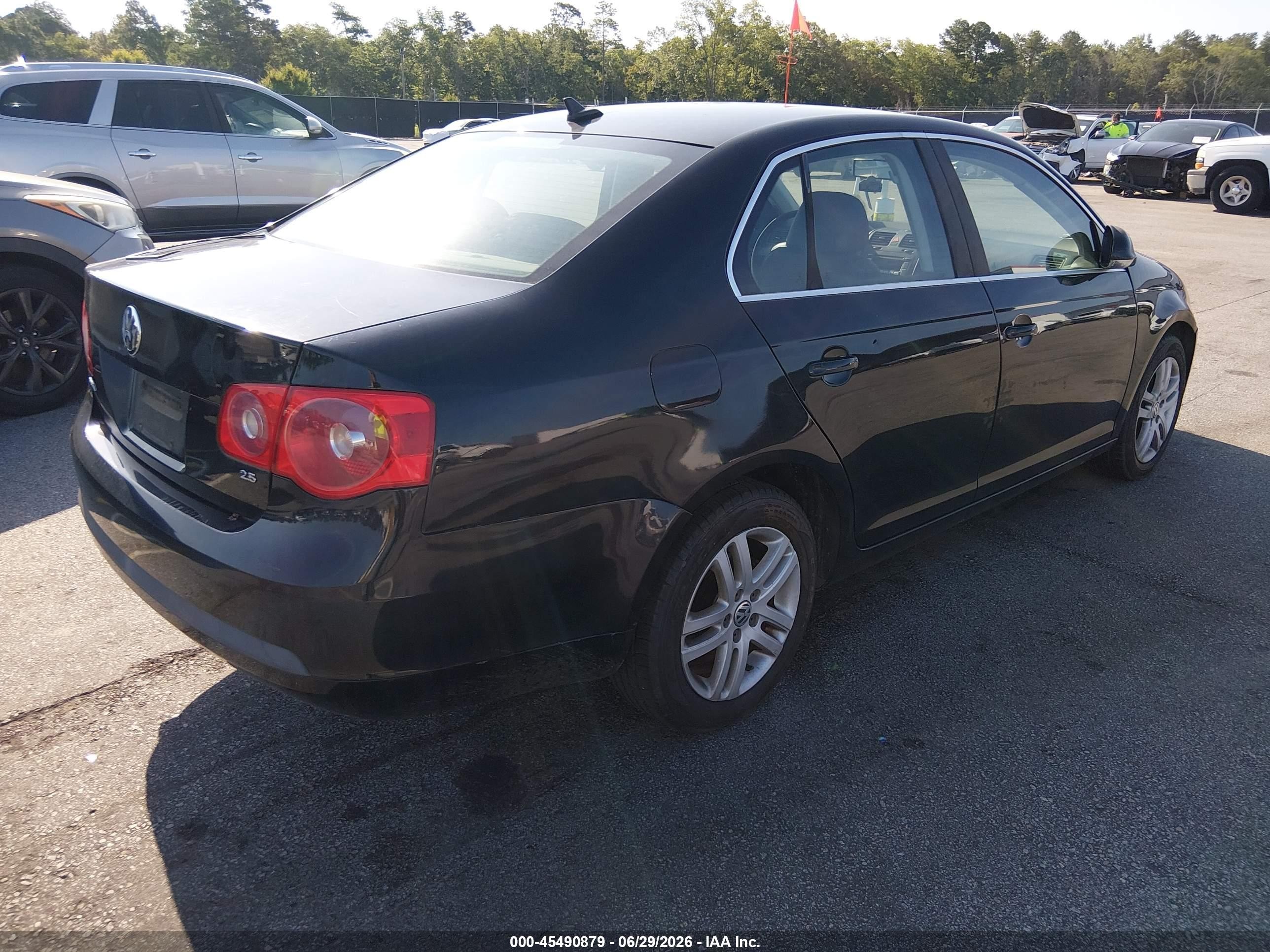 2007 Volkswagen Jetta 2.5 Black vin: 3VWRF71K27M119185