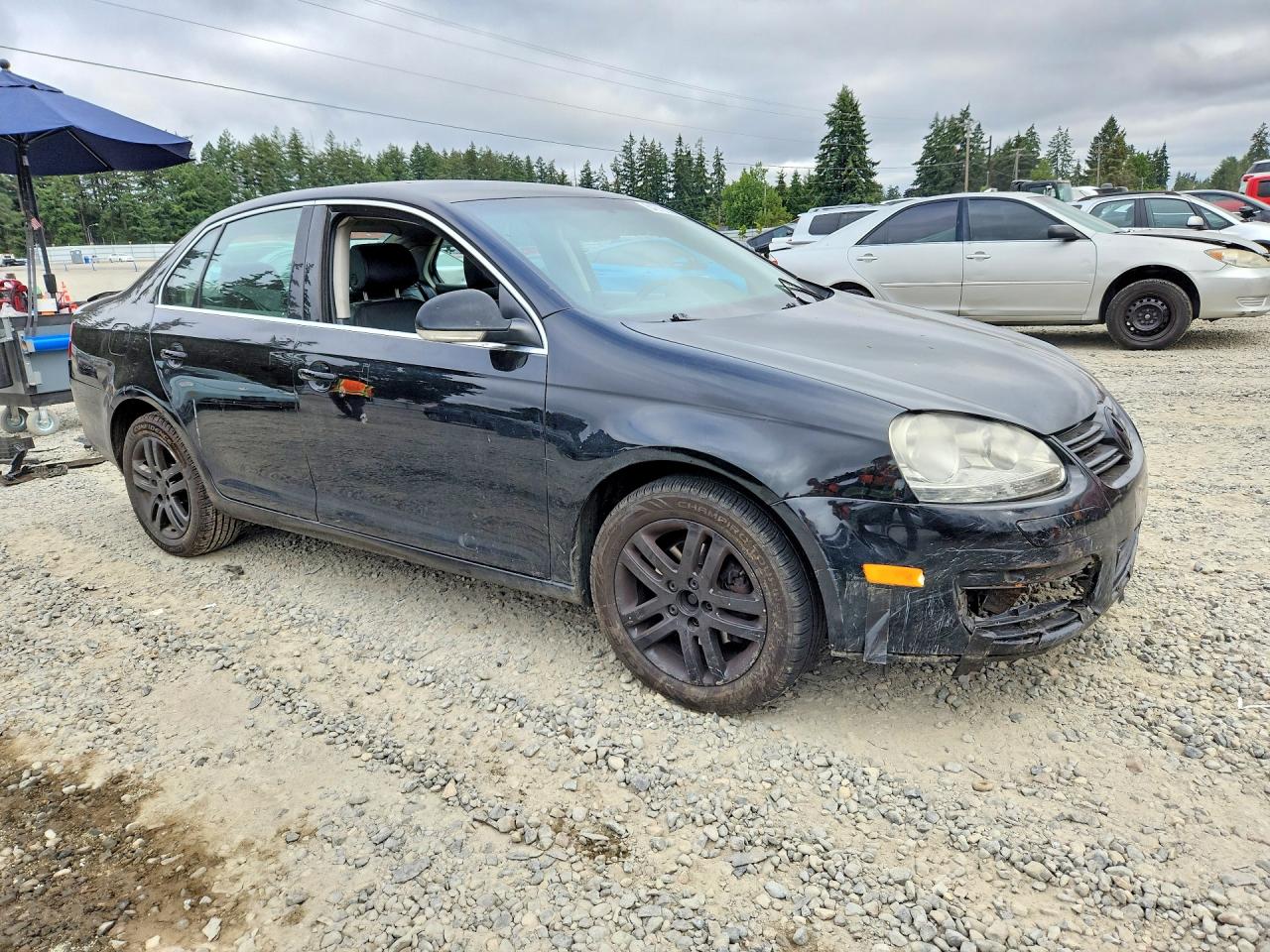 2006 Volkswagen Jetta 2.5 Black vin: 3VWRF71KX6M629203