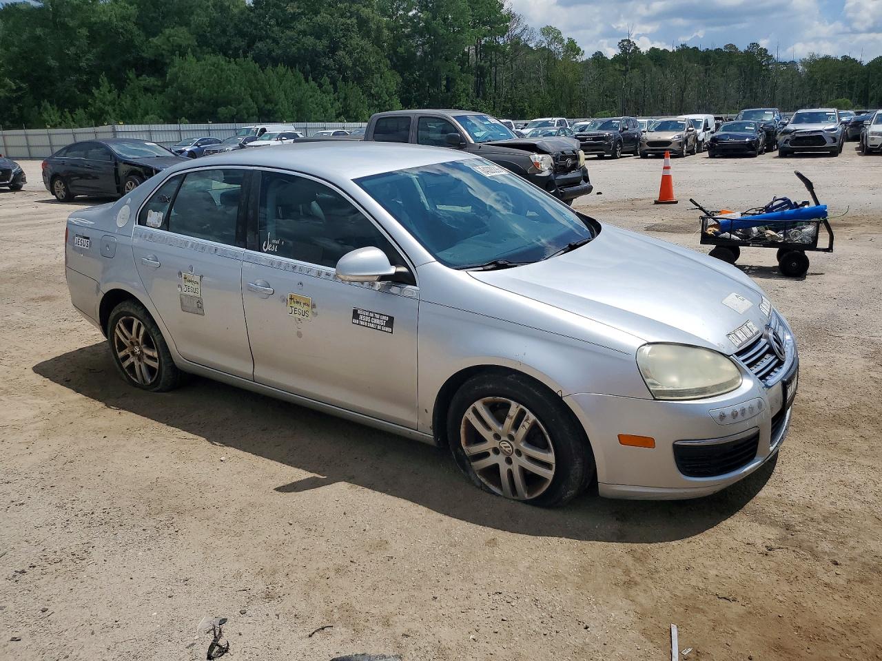2007 Volkswagen Jetta 2.5 Option Package 1 Silver vin: 3VWRF71KX7M012322
