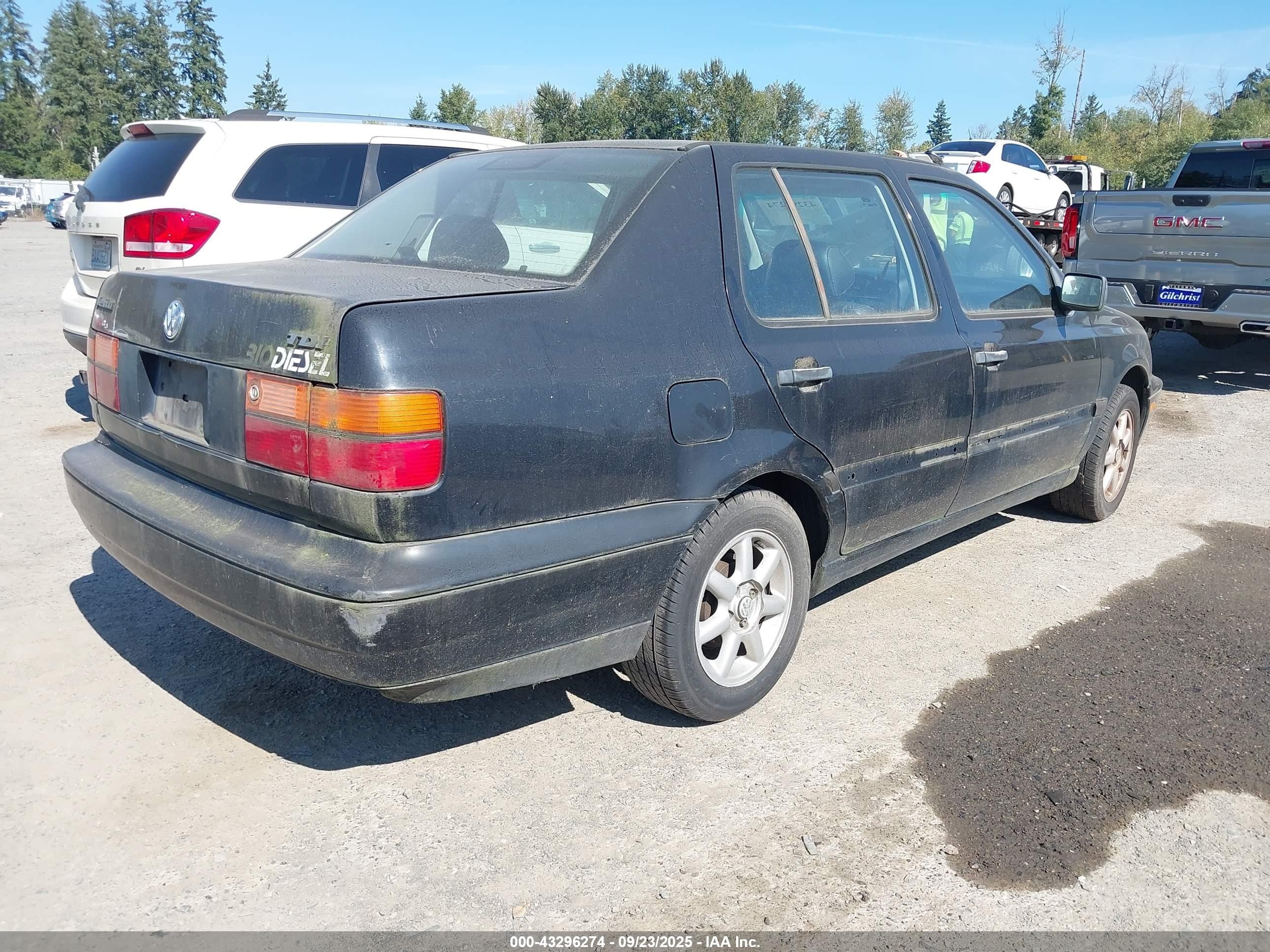 1998 Volkswagen Jetta Tdi Black vin: 3VWRF81H3WM123464