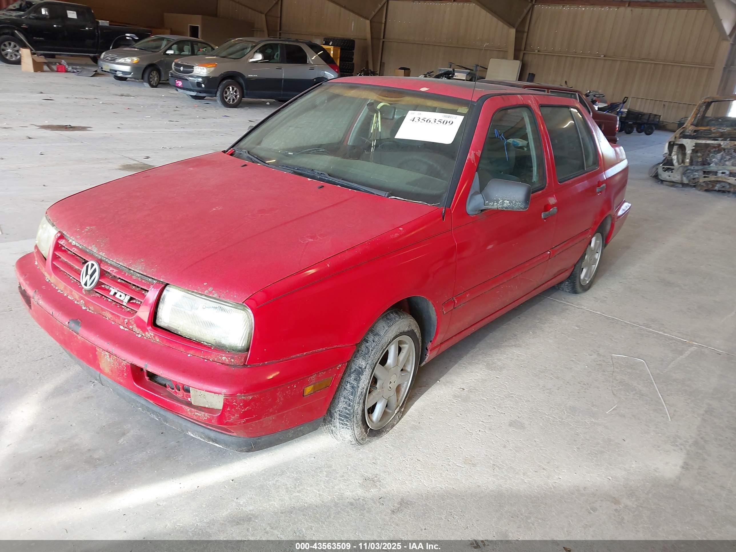 1998 Volkswagen Jetta Tdi Red vin: 3VWRF81H7WM238536