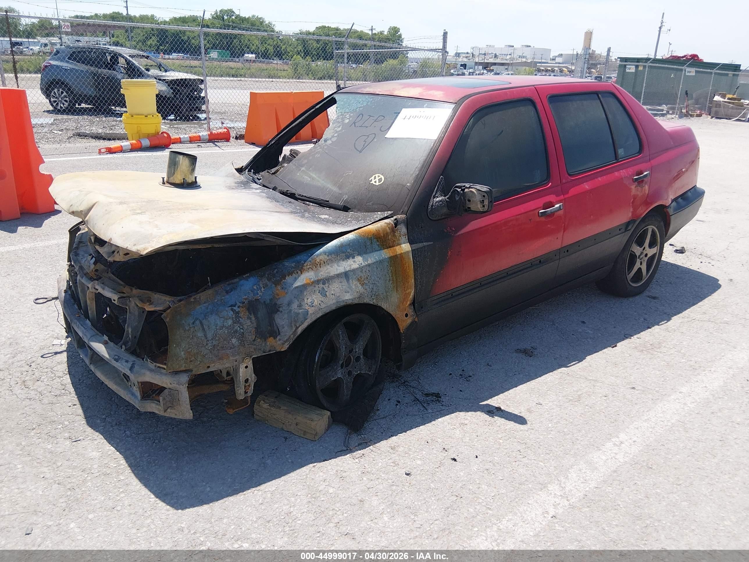 1998 Volkswagen Jetta Tdi Red vin: 3VWRF81HXWM243200