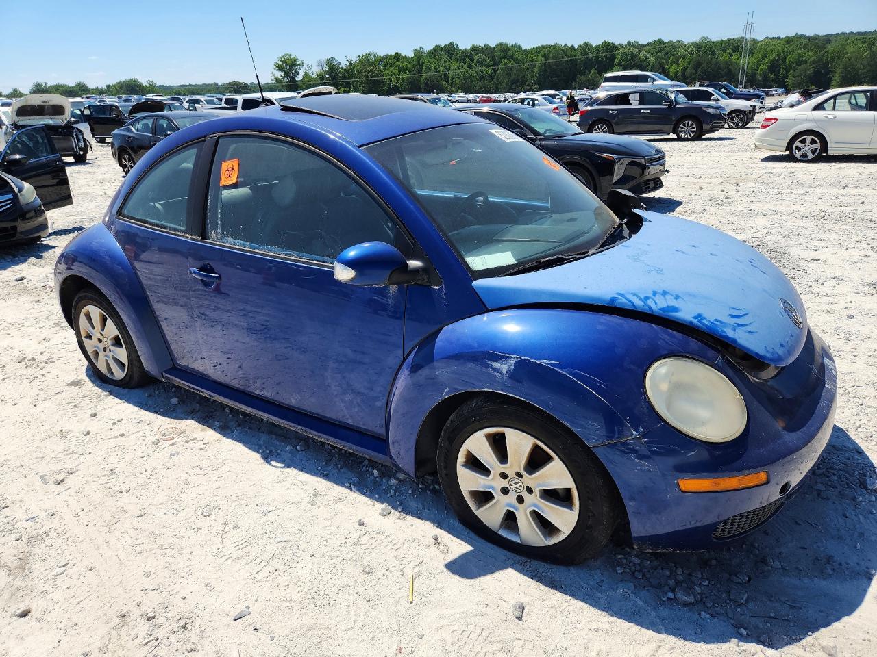 2008 Volkswagen New Beetle S Синий vin: 3VWRG31C18M519609