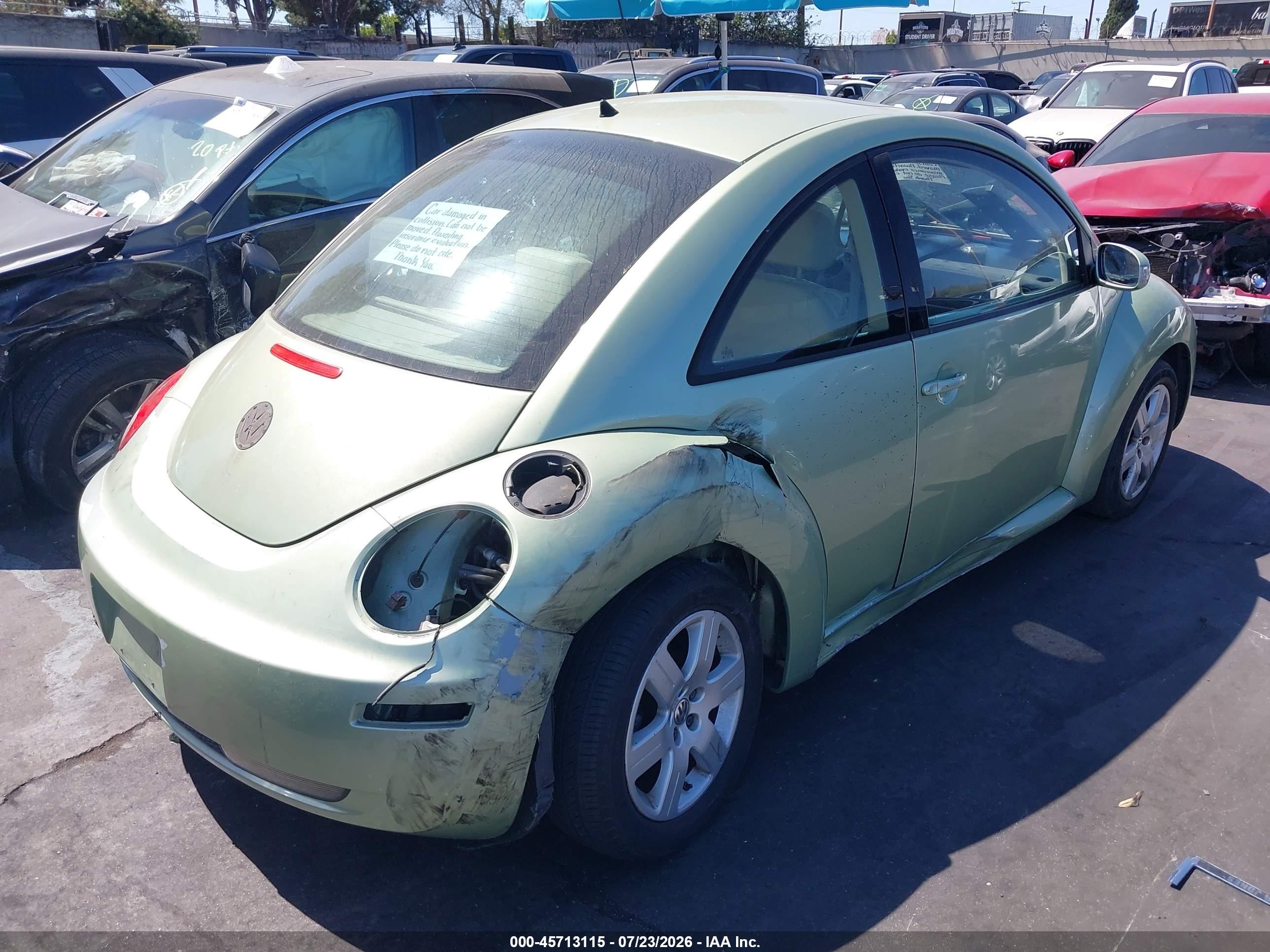 2008 Volkswagen New Beetle S/se Green vin: 3VWRG31C58M502439