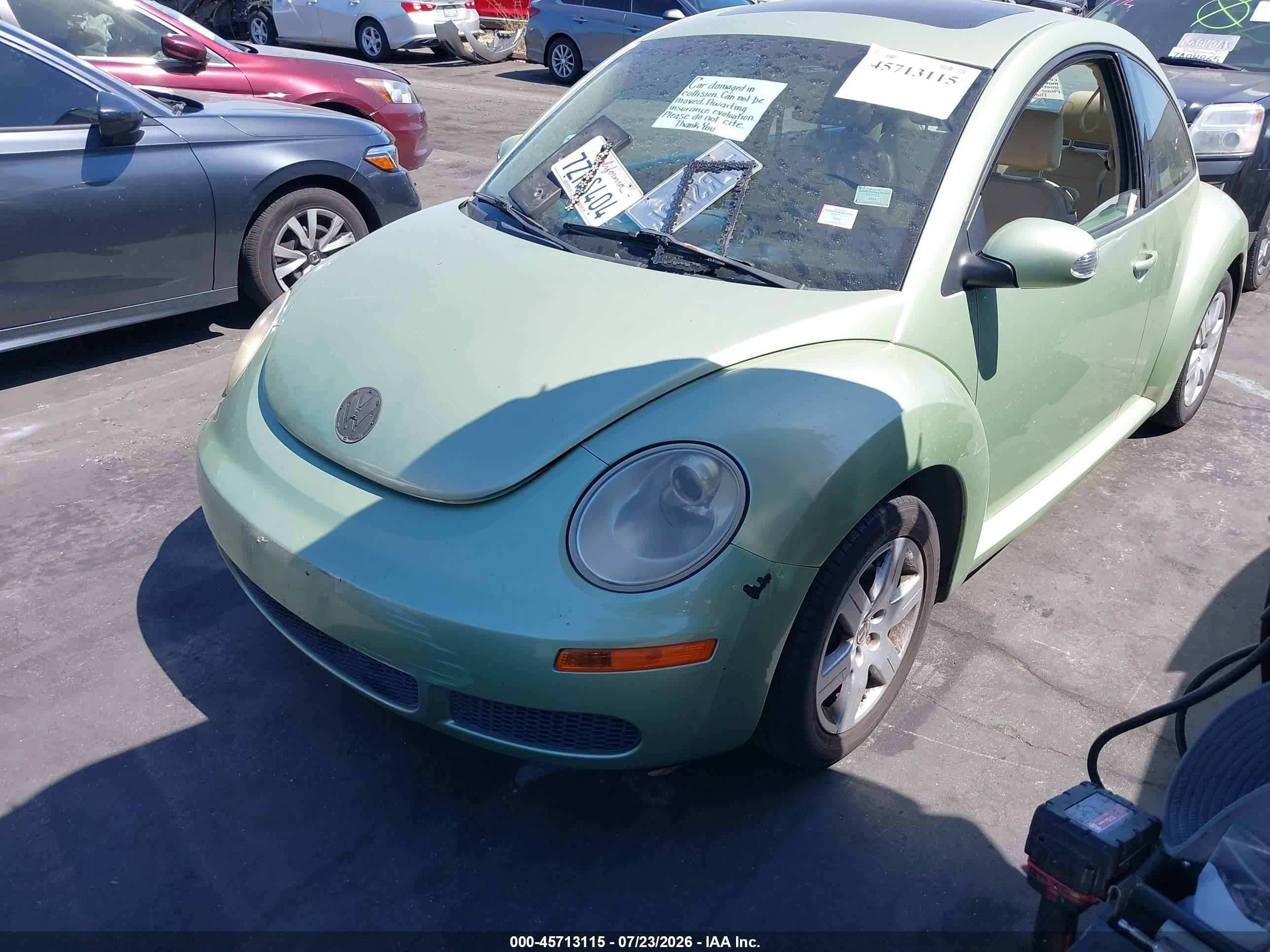 2008 Volkswagen New Beetle S/se Green vin: 3VWRG31C58M502439