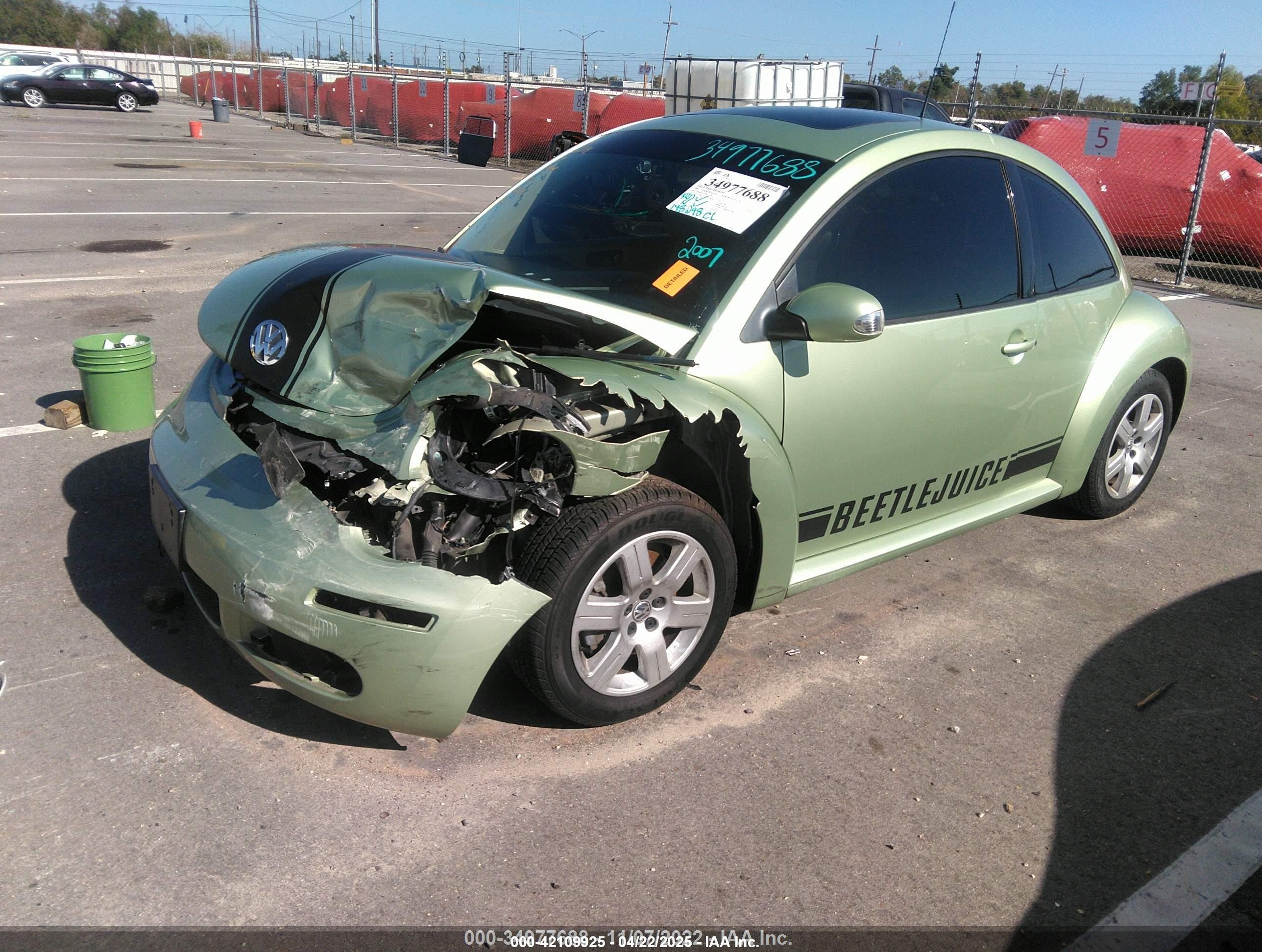 2007 Volkswagen New Beetle 2.5 Green vin: 3VWRG31C67M511505
