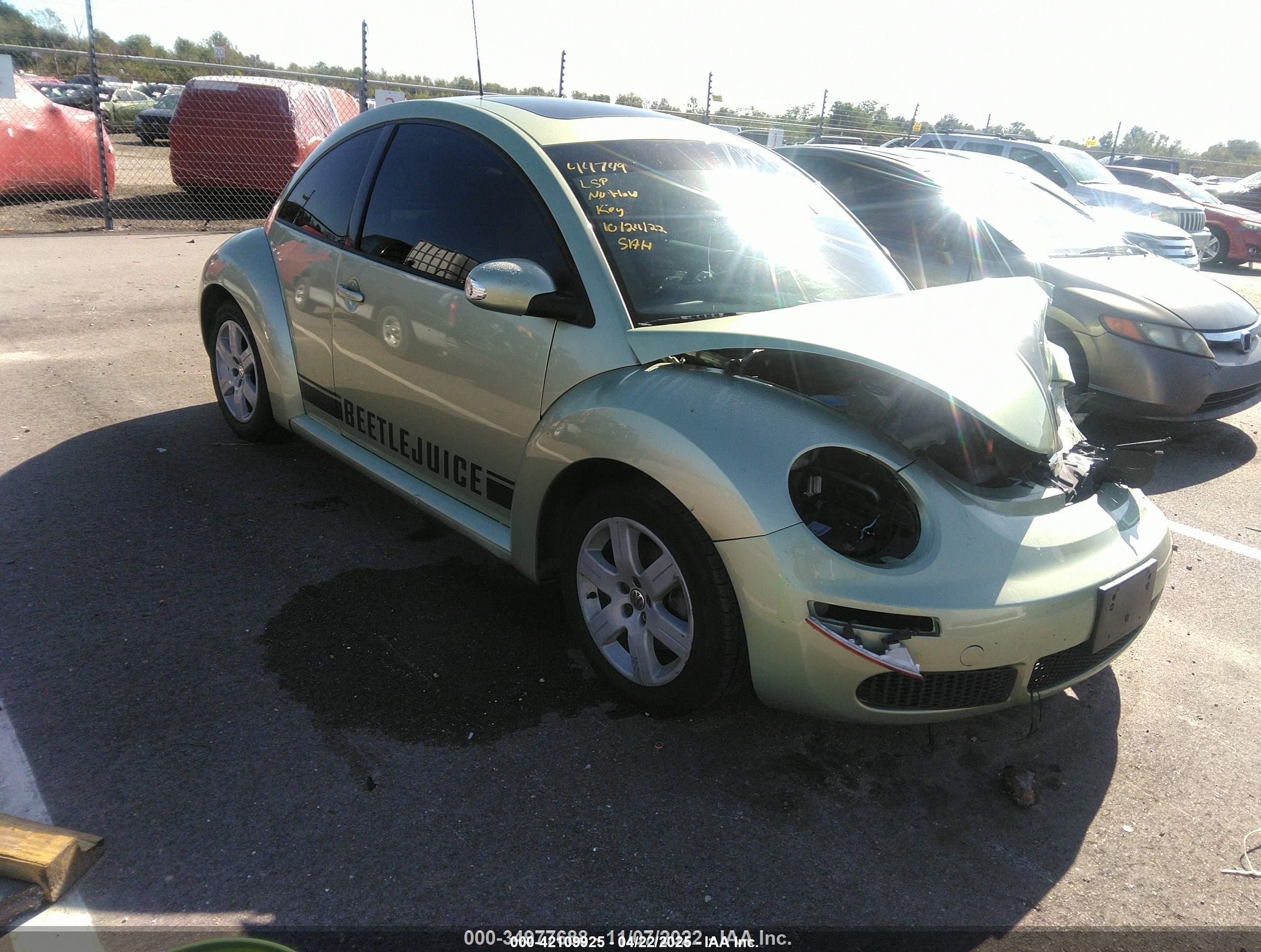 2007 Volkswagen New Beetle 2.5 Green vin: 3VWRG31C67M511505