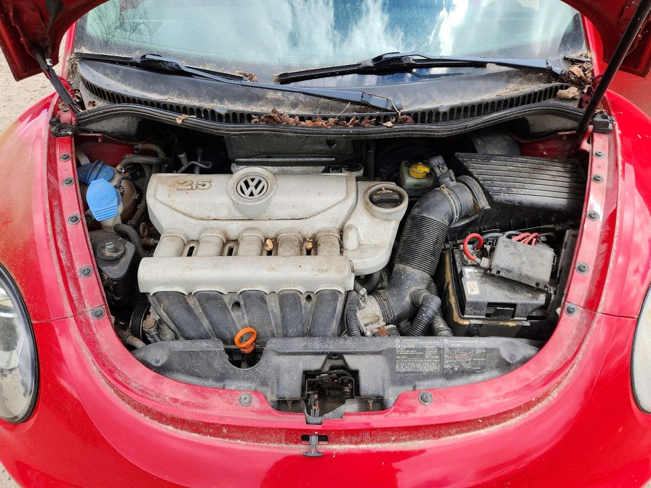 2007 Volkswagen New Beetle 2.5l Option Package 1 Red vin: 3VWRG31C67M519572