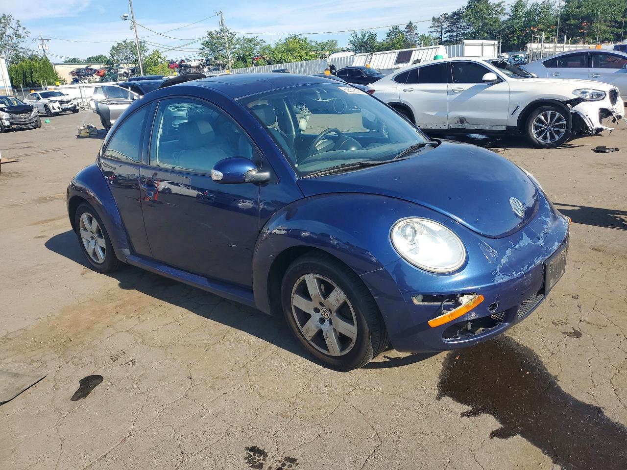 2006 Volkswagen New Beetle 2.5l Option Package 1 Blue vin: 3VWRG31C76M423545